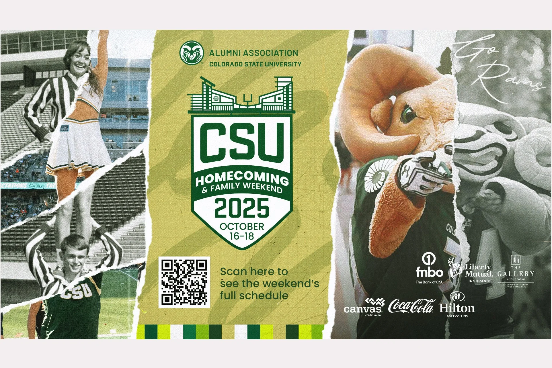 Homecoming & Family Weekend digital screens.