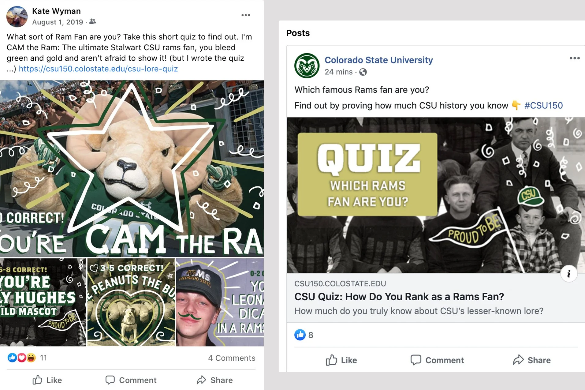 CSU Lore Quiz posts.
