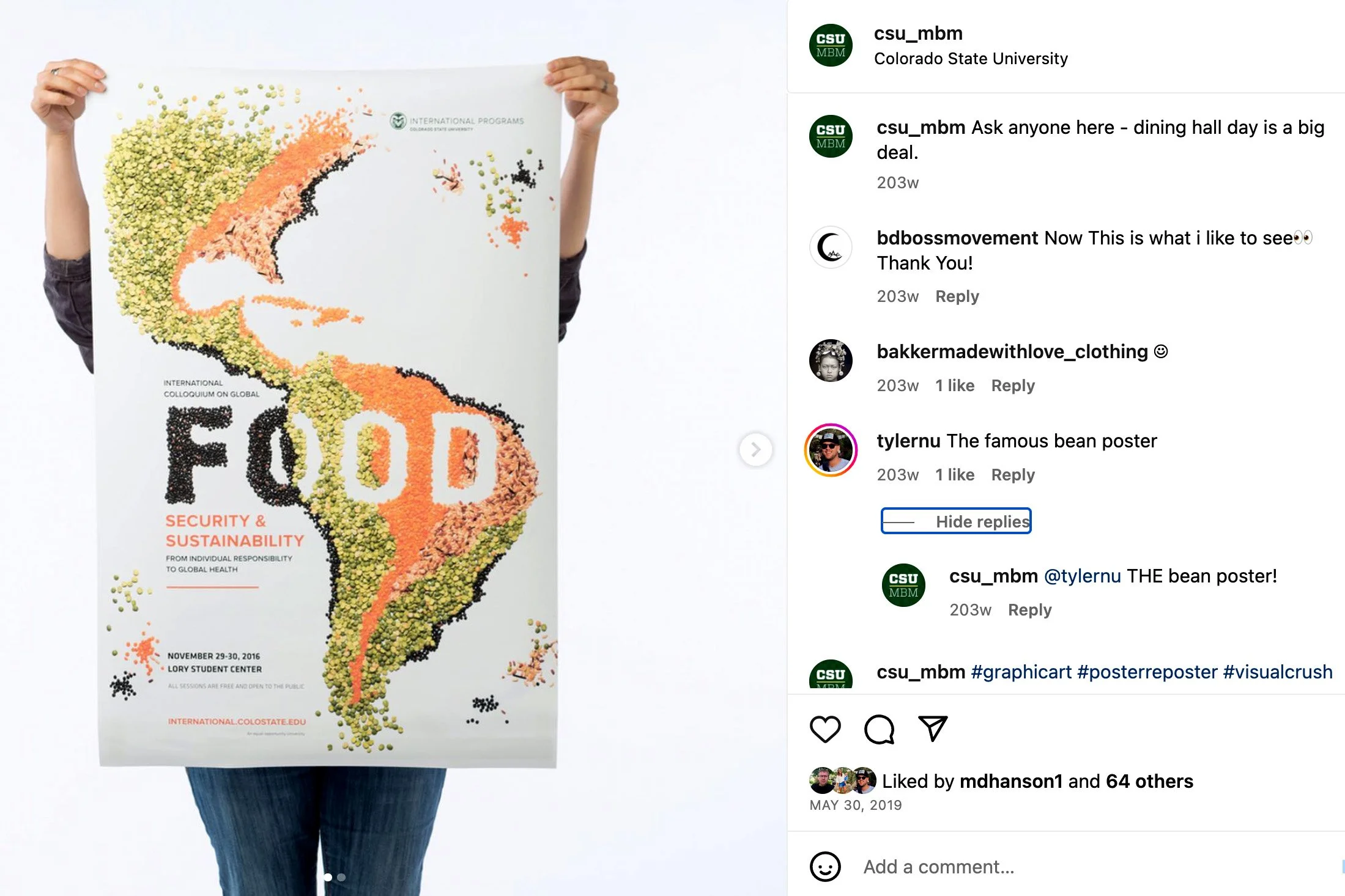Bean Poster on social.