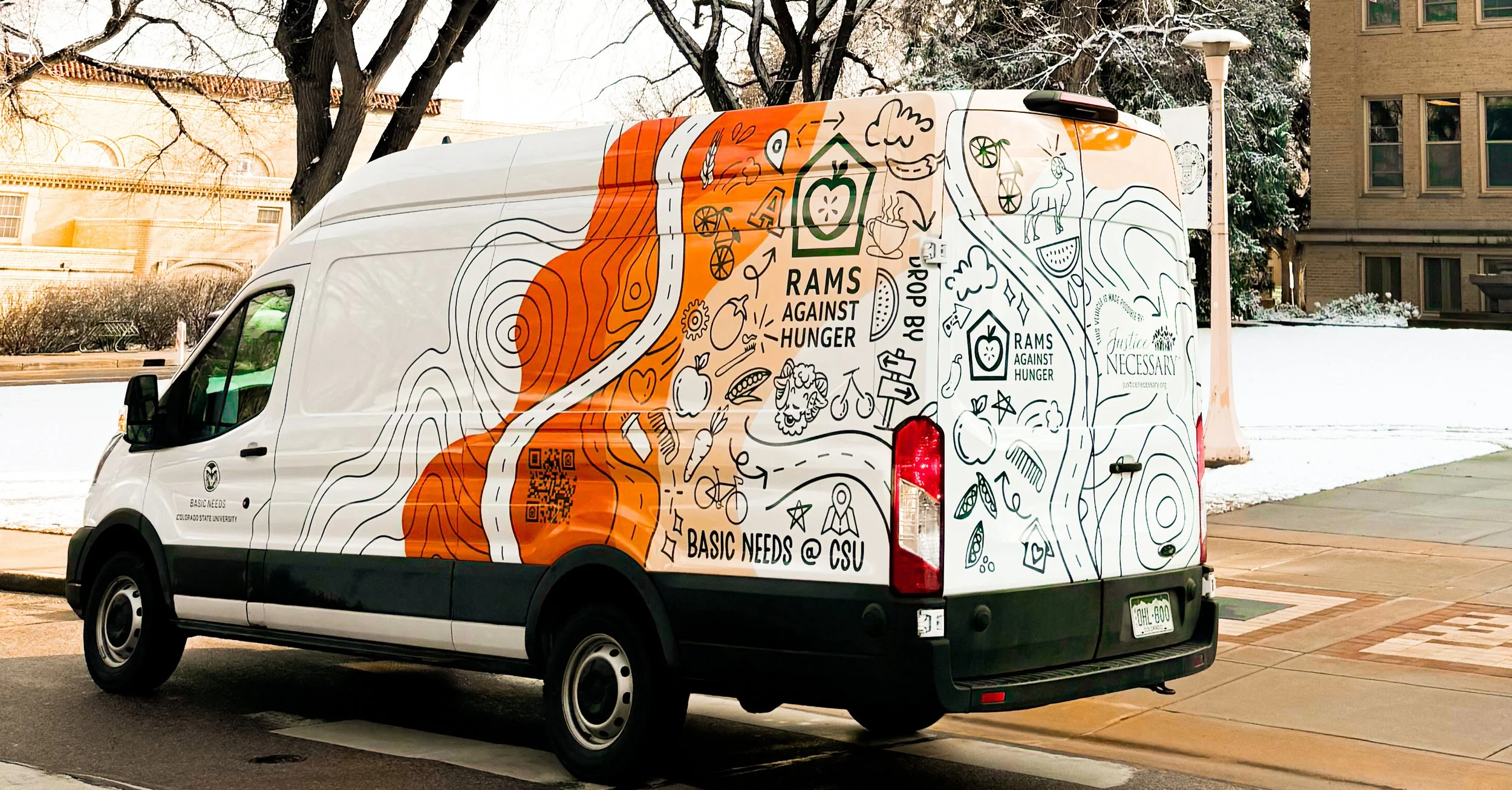 Rams Against Hunger van wrap. Role: lead designer