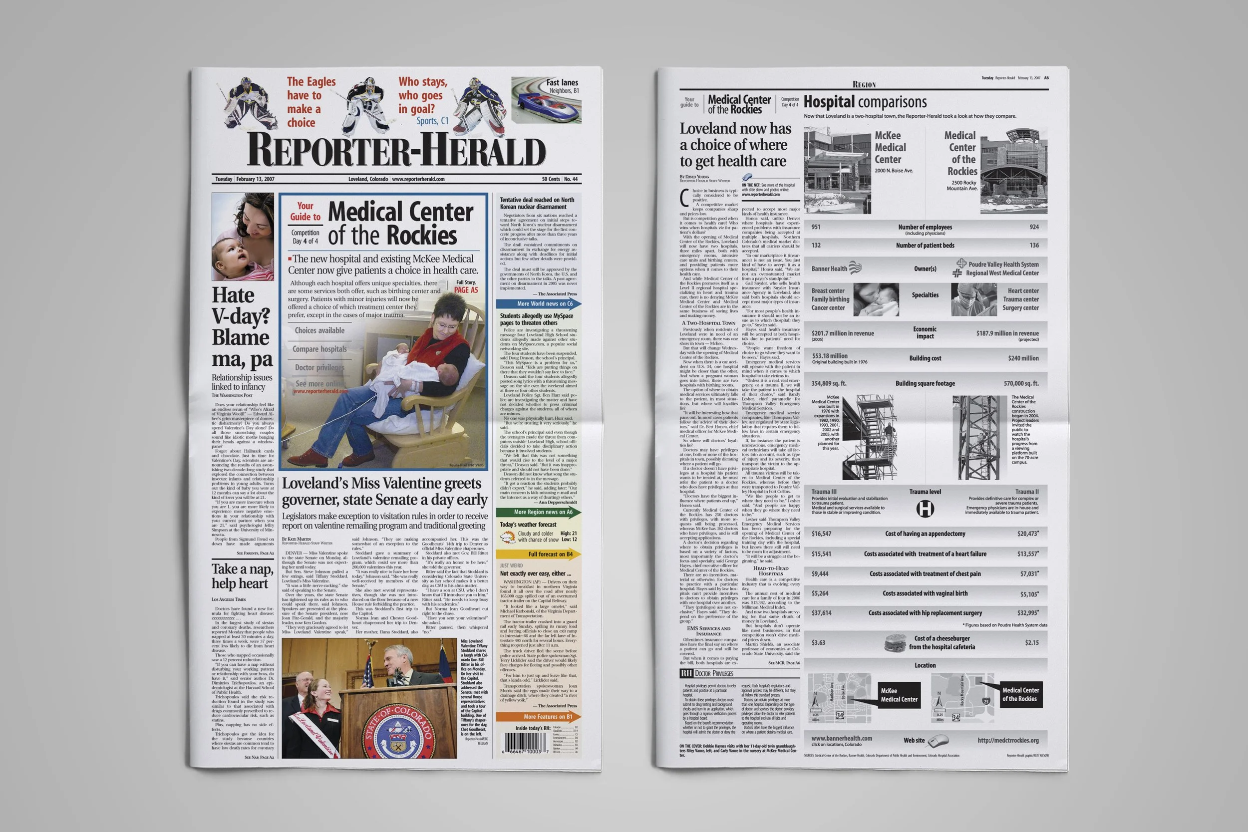 Loveland Reporter-Herald 2007, Medical Center of the Rockies series package.