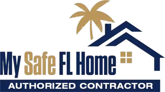 Icon that reads "My Safe FL Home Authorized Contractor" showing Floridians could save up to $10,000 on Impact Windows and Doors in the Tampa Bay Area with Ambassador Window and Door