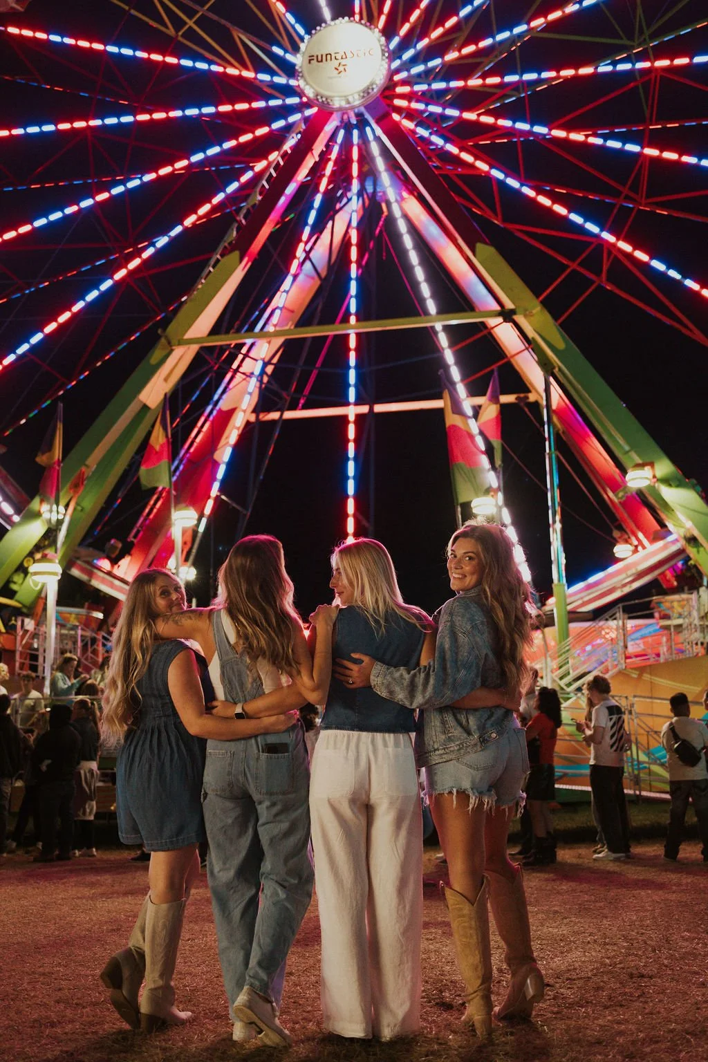 Destinee Horat spending time with friends at the fair in Lynden, Washington