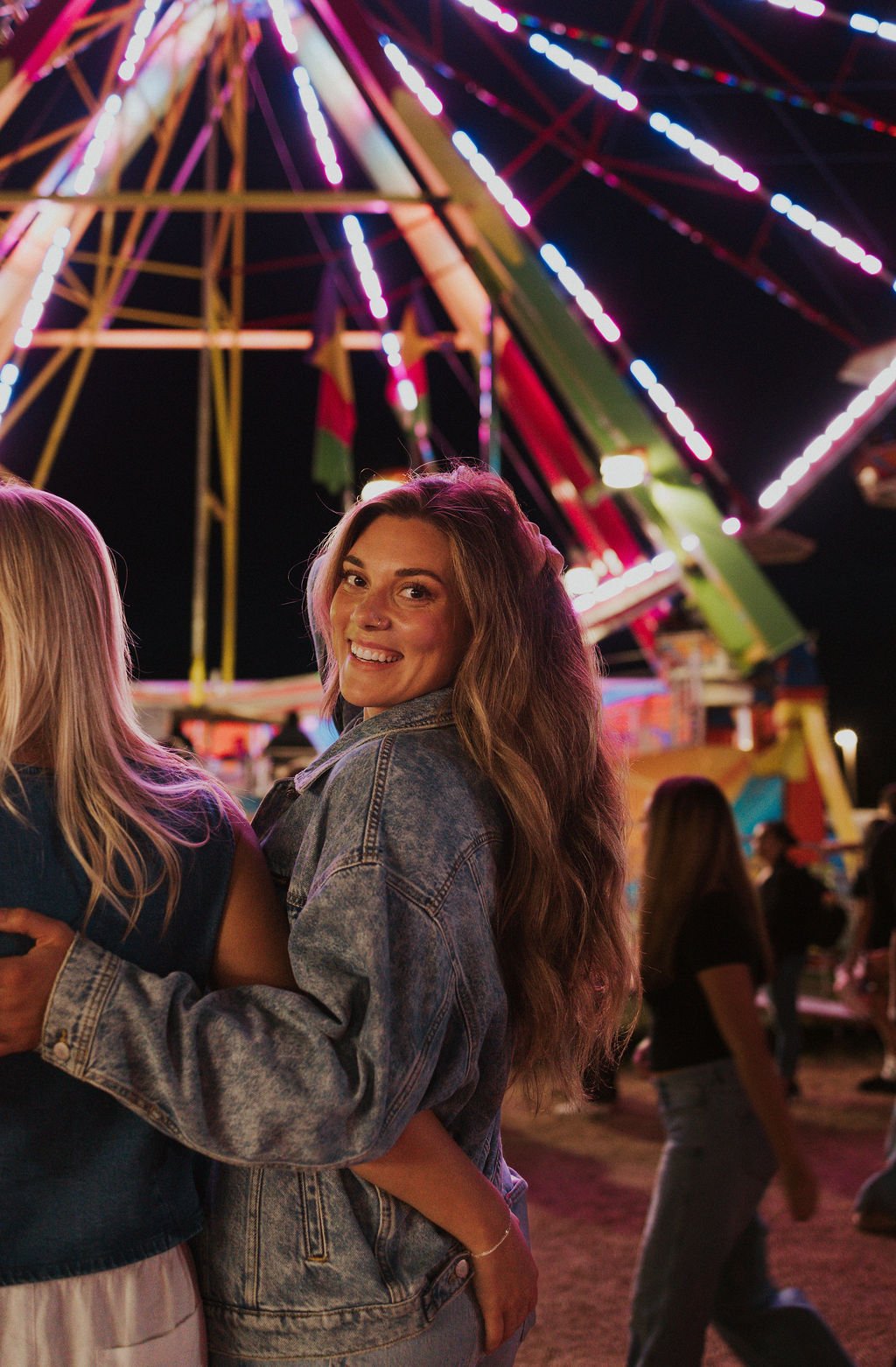 Destinee Horat enjoying a night at the fair with friends