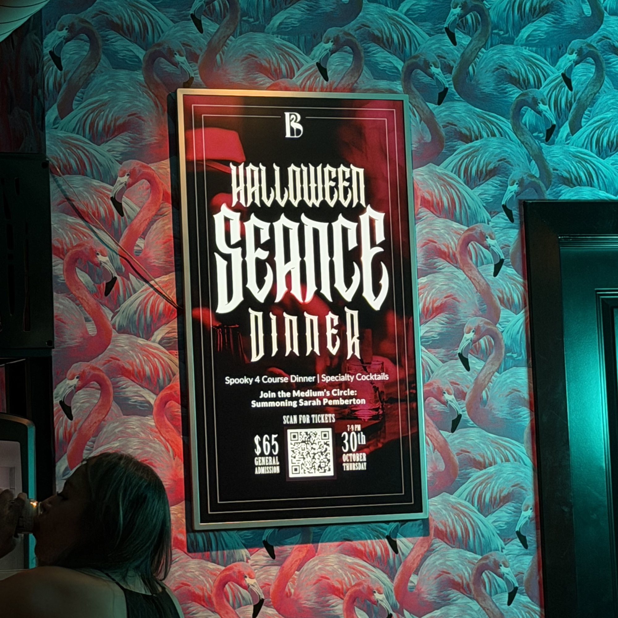 Event poster designed to create a dark, immersive tone using gothic typography and layered visuals to match the theme.