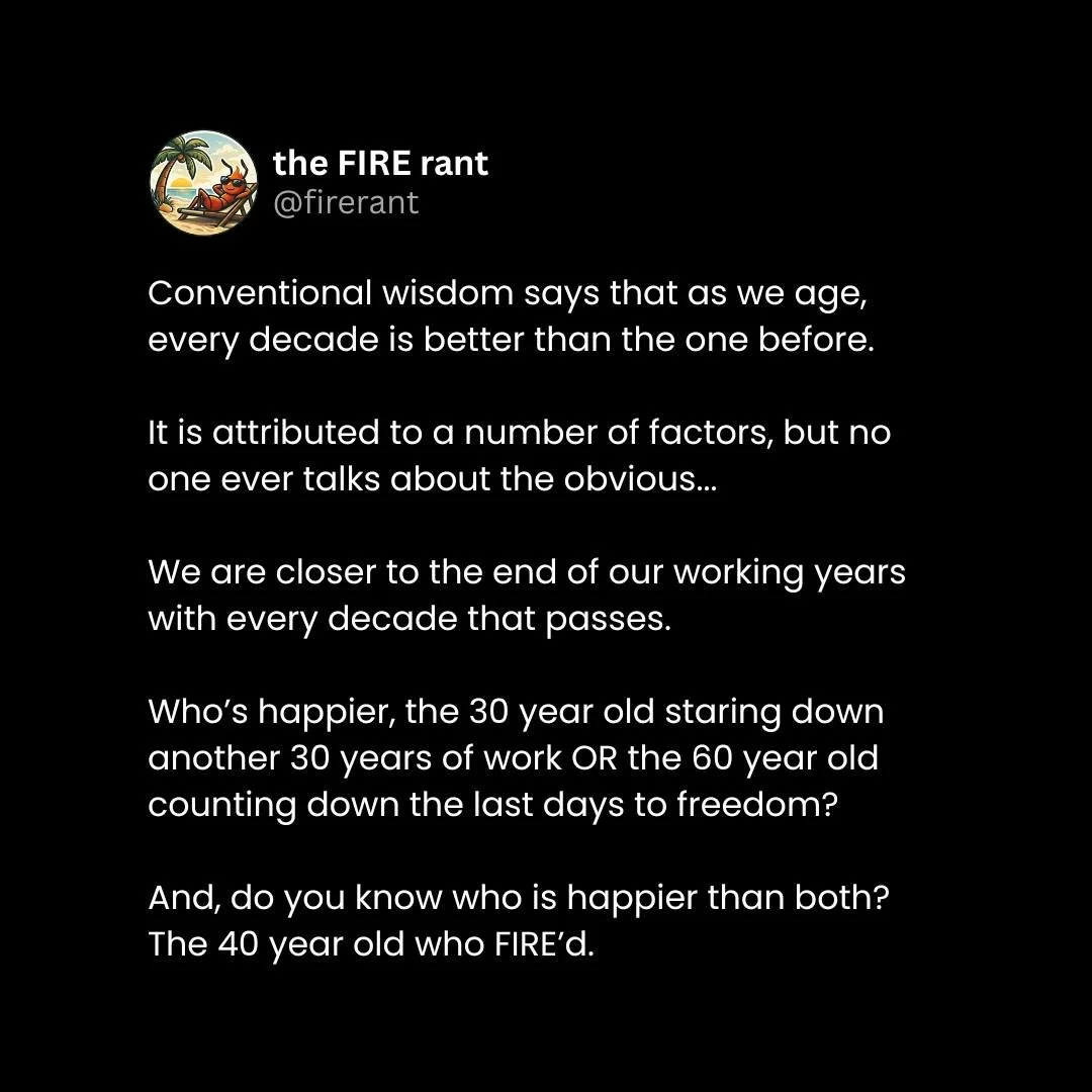 Send this post to someone you care about 📩 and share to spread the FIRE.

Follow me @firerant to accelerate your journey to financial freedom.

#personalfinance #financialfreedom #financialindependence #FIREmovement #FIRE #moneygoals #earlyretiremen