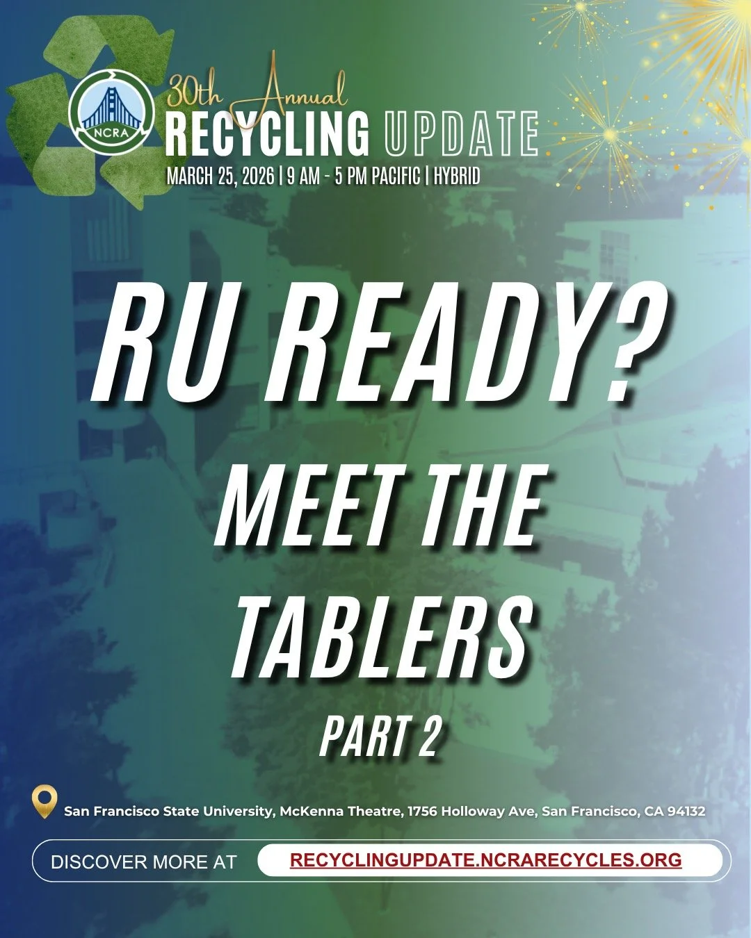 Here are 5 more zero-waste exhibitors to meet before RU 2026!

@reusablesf is hosting a postcard writing session to advocate for a reuse policy in San Francisco! 

@refillmerc is Petaluma&rsquo;s refillery and low-waste shop, and will be sharing what