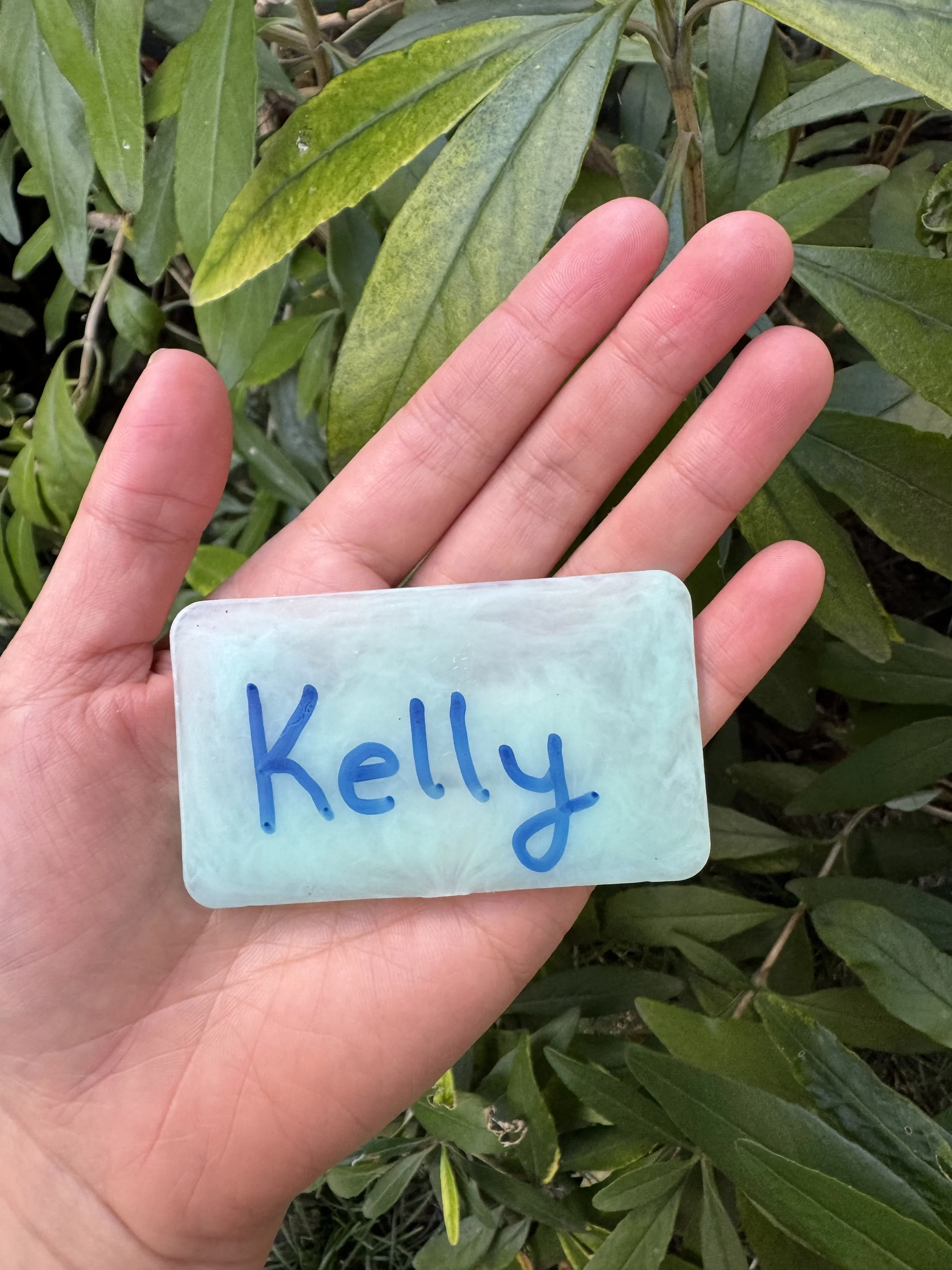 Aqua Blue Name Tag