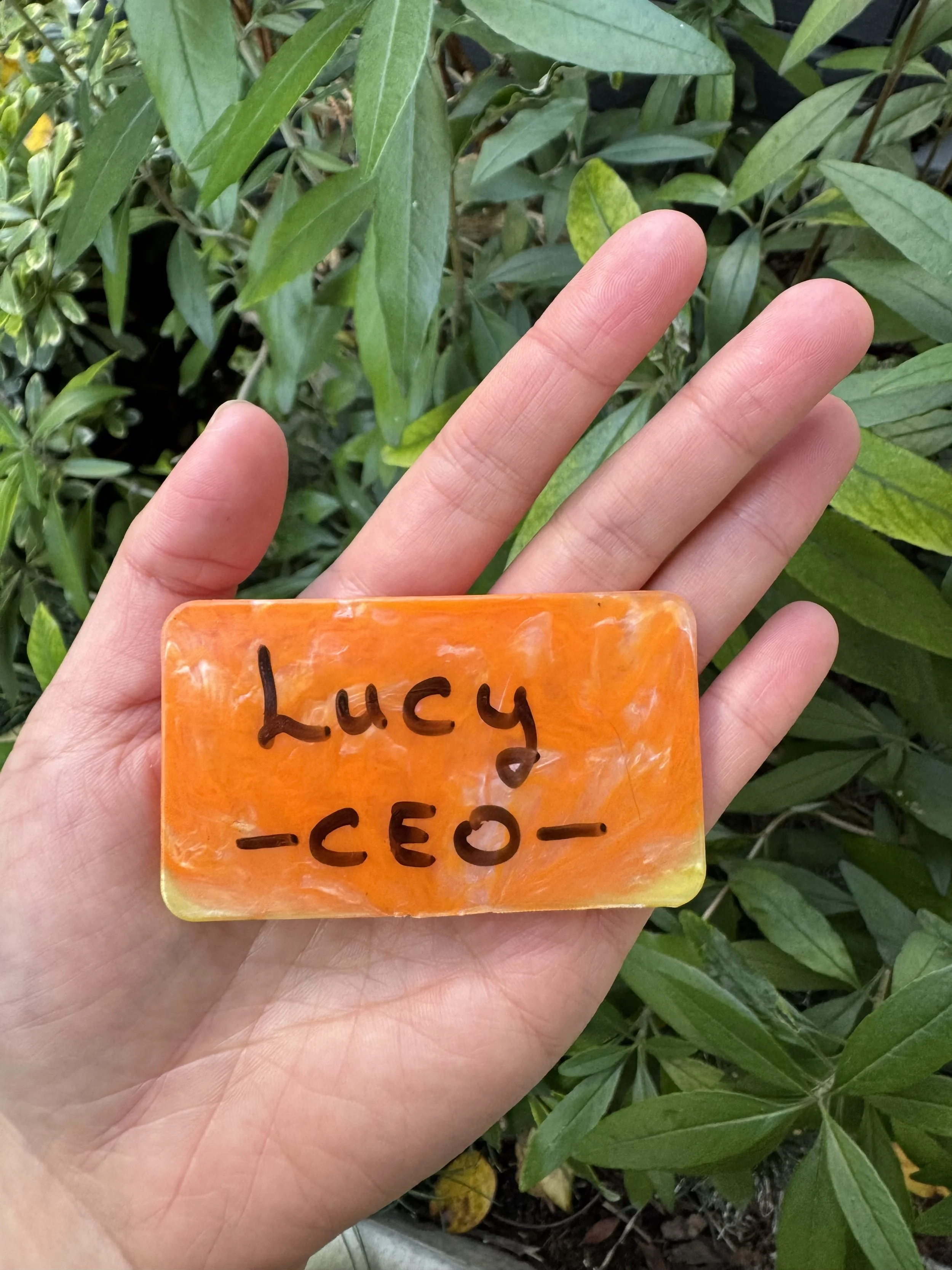 Bright Orange Name Tags