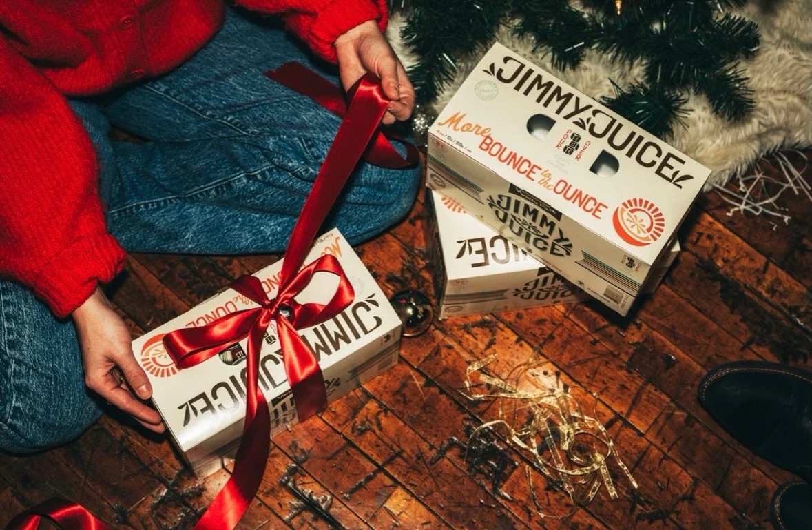 Out of ideas?  Give the gift of Jimmy Juice this holiday season. Now available in 12 packs!