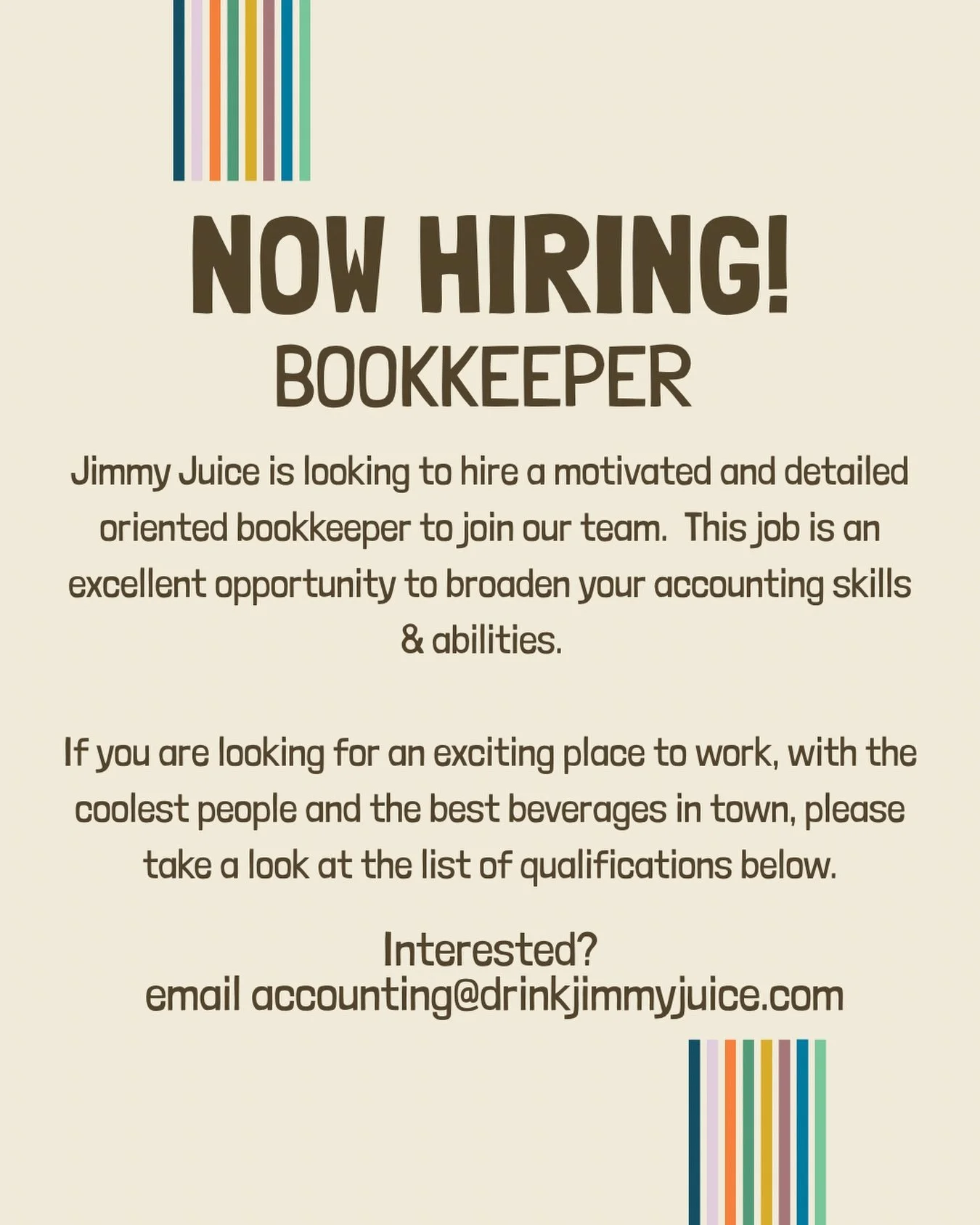 REPORTS TO:
* Accounting Director

RESPONSIBILITIES:
*  Assist in processing accounts payable and accounts receivable transactions, including invoice verification and payment processing.
* Help maintain and update financial records and files, both el