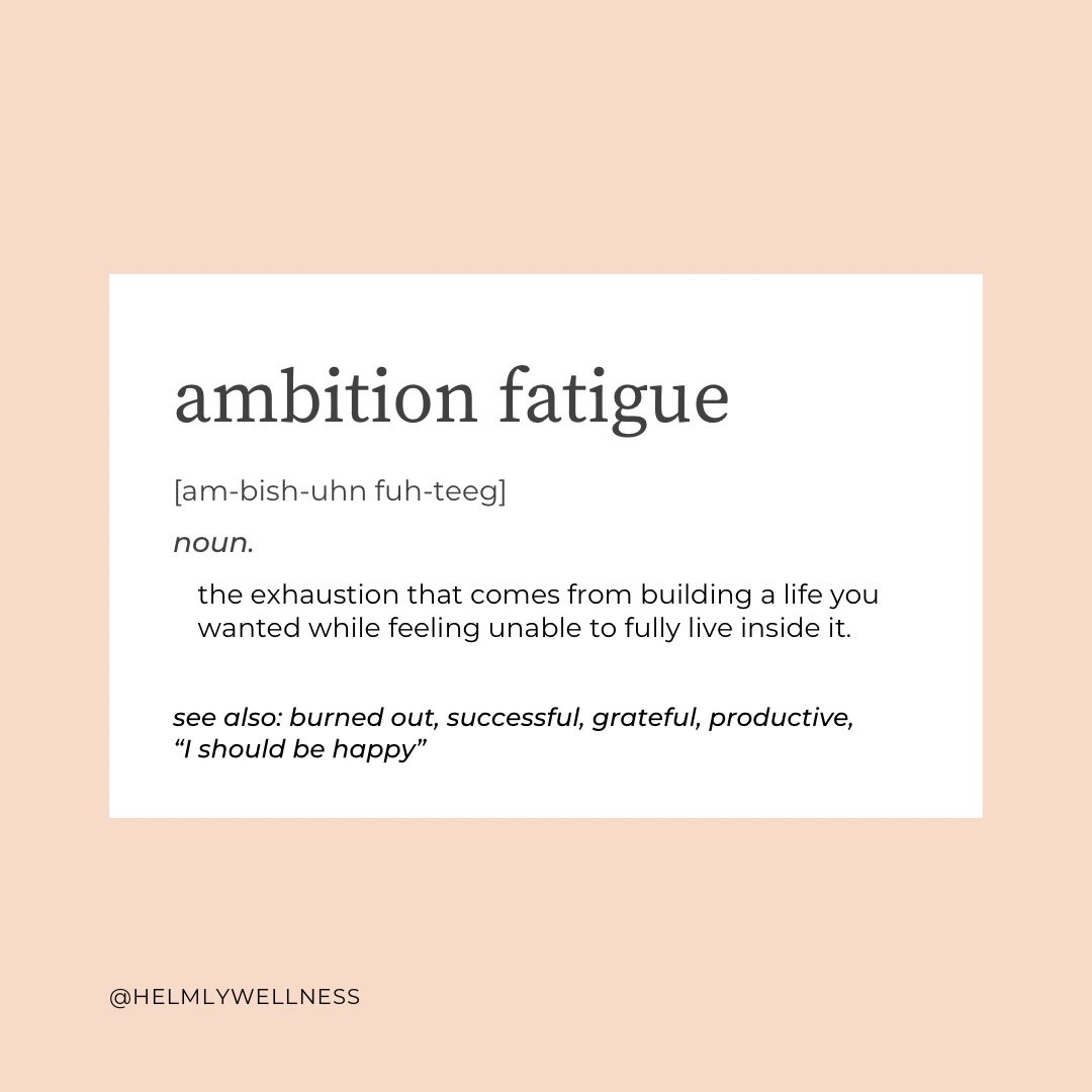 Ambition fatigue can be confusing because it often appears after things have technically gone well.

You got the degree. The job. The stability. The recognition. The next impressive thing.

And still, your body may feel tired in a way sleep does not 