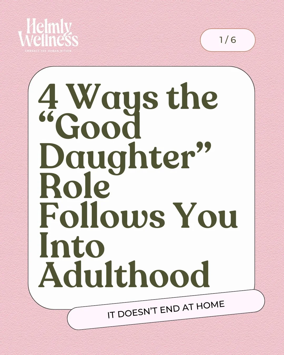 For many women, being the &ldquo;good daughter&rdquo; meant being responsible, emotionally aware, agreeable, successful, and careful about how much they needed.

You may have learned to anticipate other people&rsquo;s reactions before expressing a pr