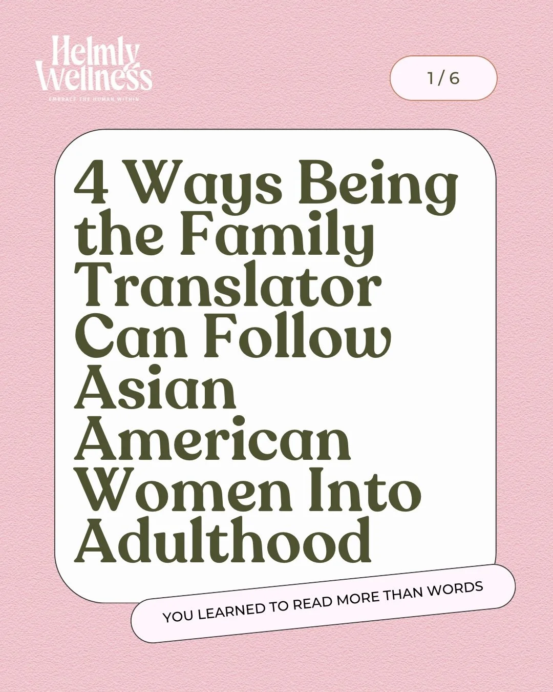 For a lot of Asian American women I work with, &ldquo;being helpful&rdquo; started long before adulthood. You learned how to read paperwork, tone, family dynamics, unspoken expectations, and what someone really meant. You became the person who could 