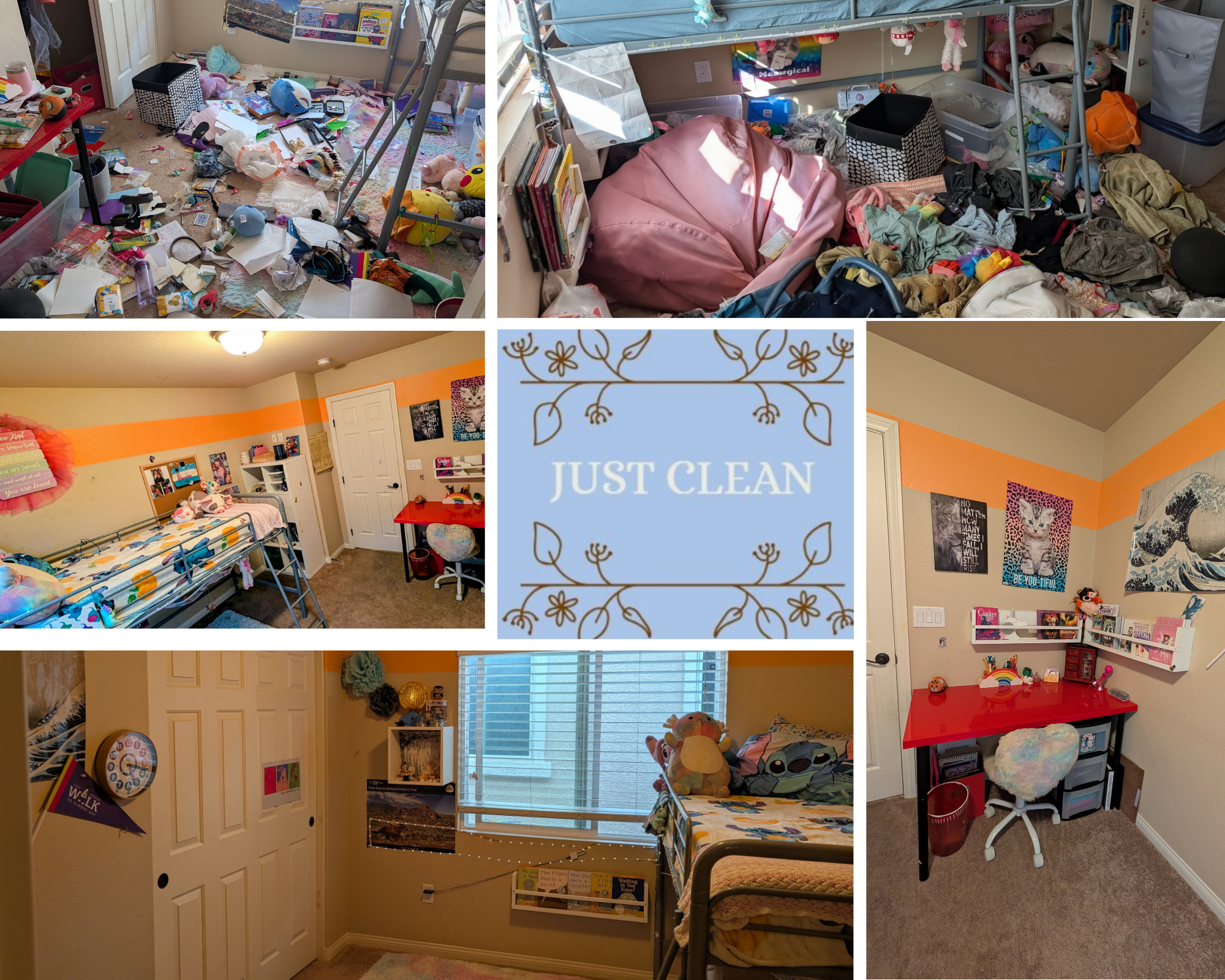Girls Room, from chaos to comfort