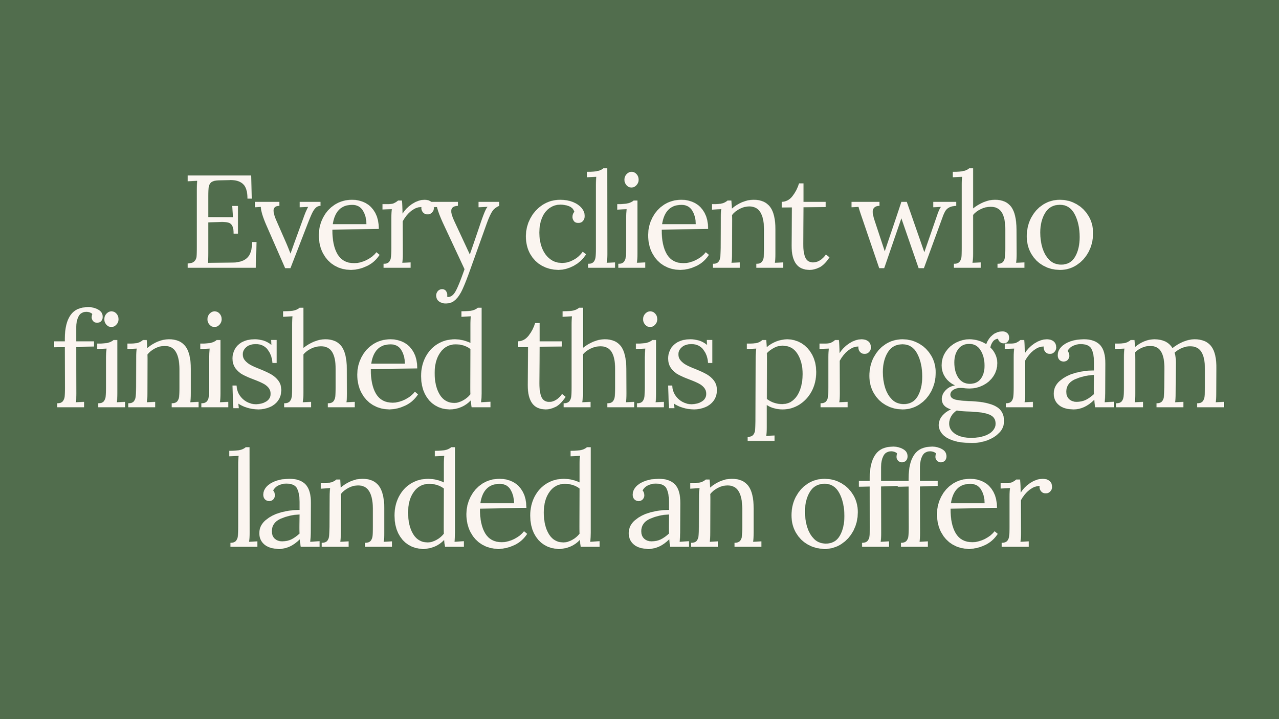 Coaching = job offers