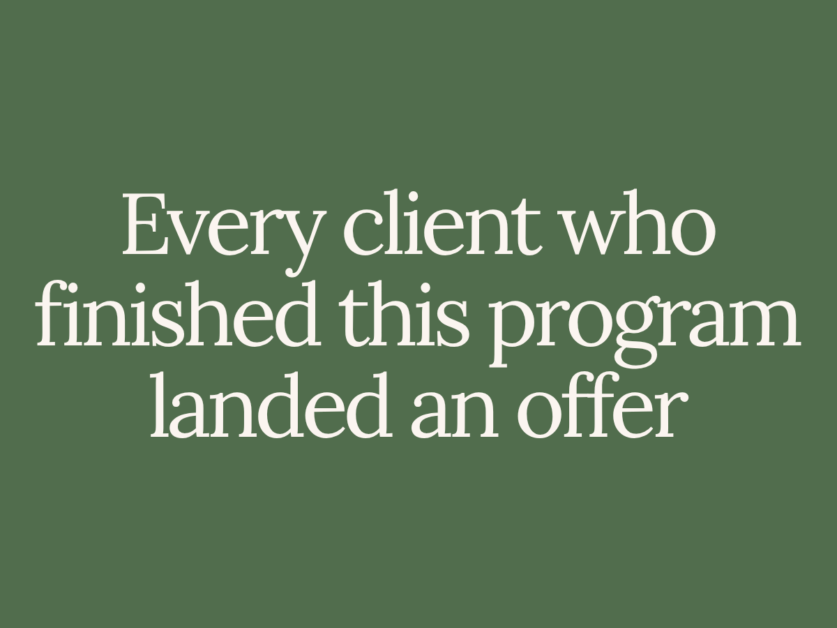 Coaching = job offers