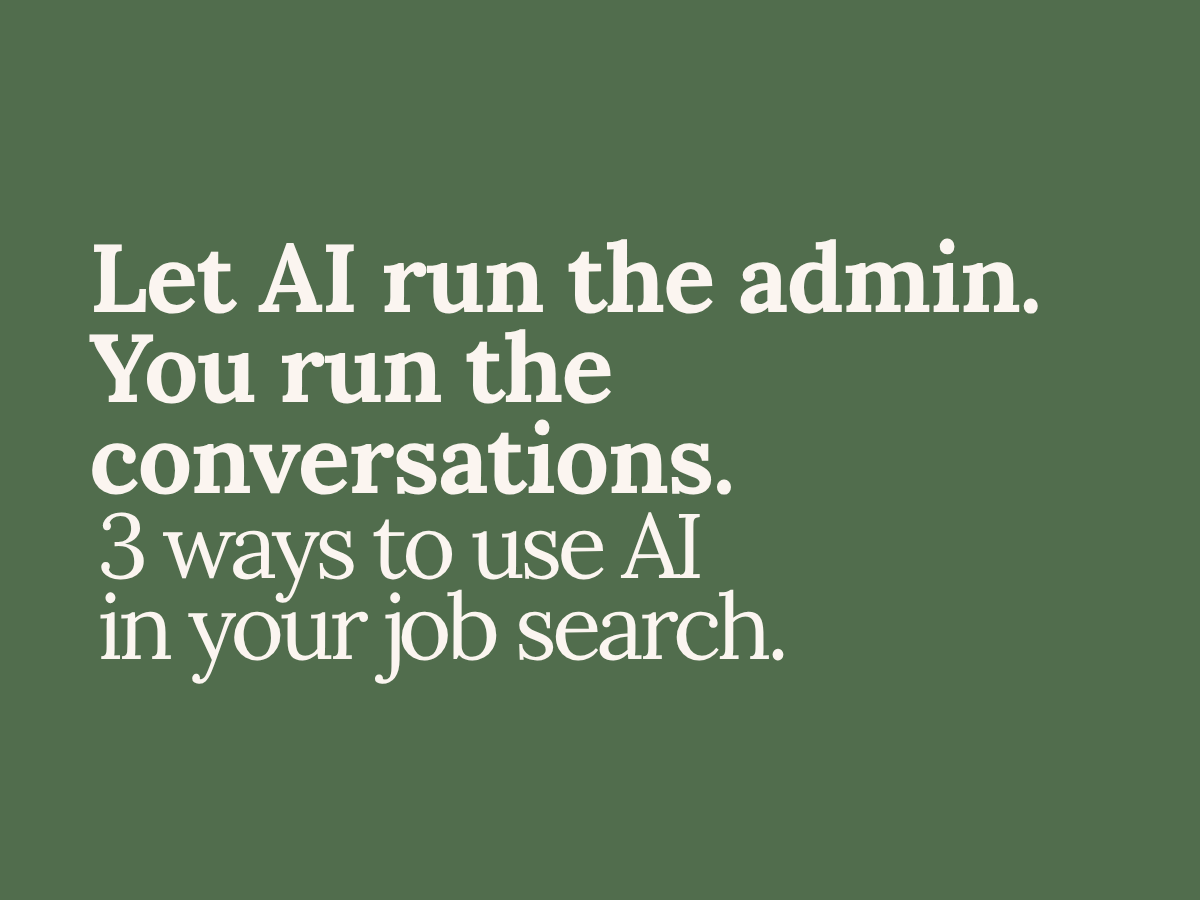 You're using AI for the wrong part of your job search
