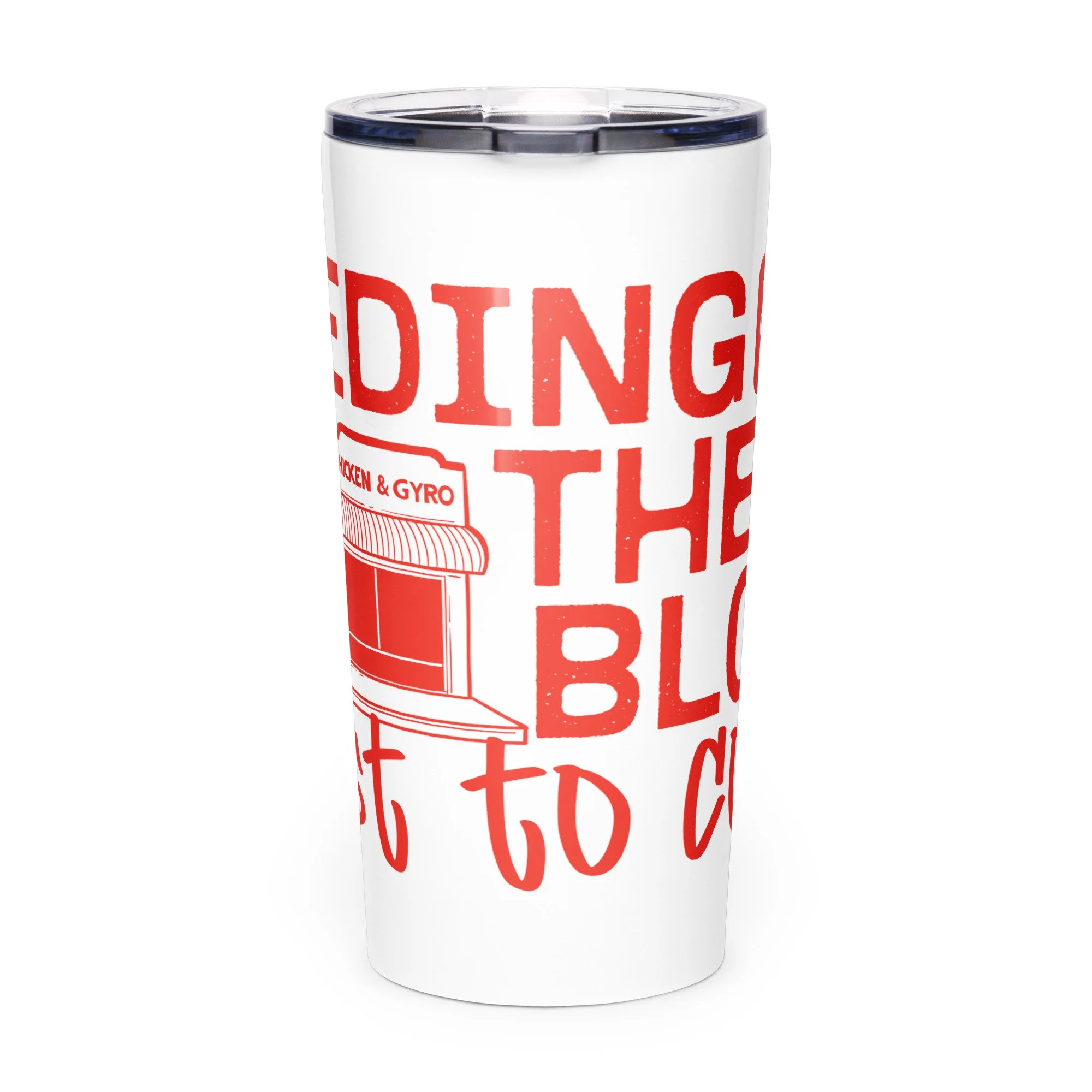 Feeding the Block from Coast to Coast stainless steel tumbler