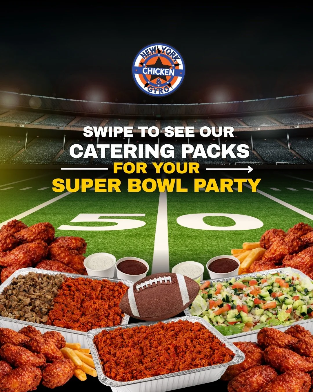 Need to grab something quick for the big game ?? WE GOTCHU!🏈 

Swipe to see our different options 👉🏼 

Order at the link in our bio. Get it delivered via UberEats or DoorDash or pick it up in store!

#food #superbowlfood #halal #losangeles