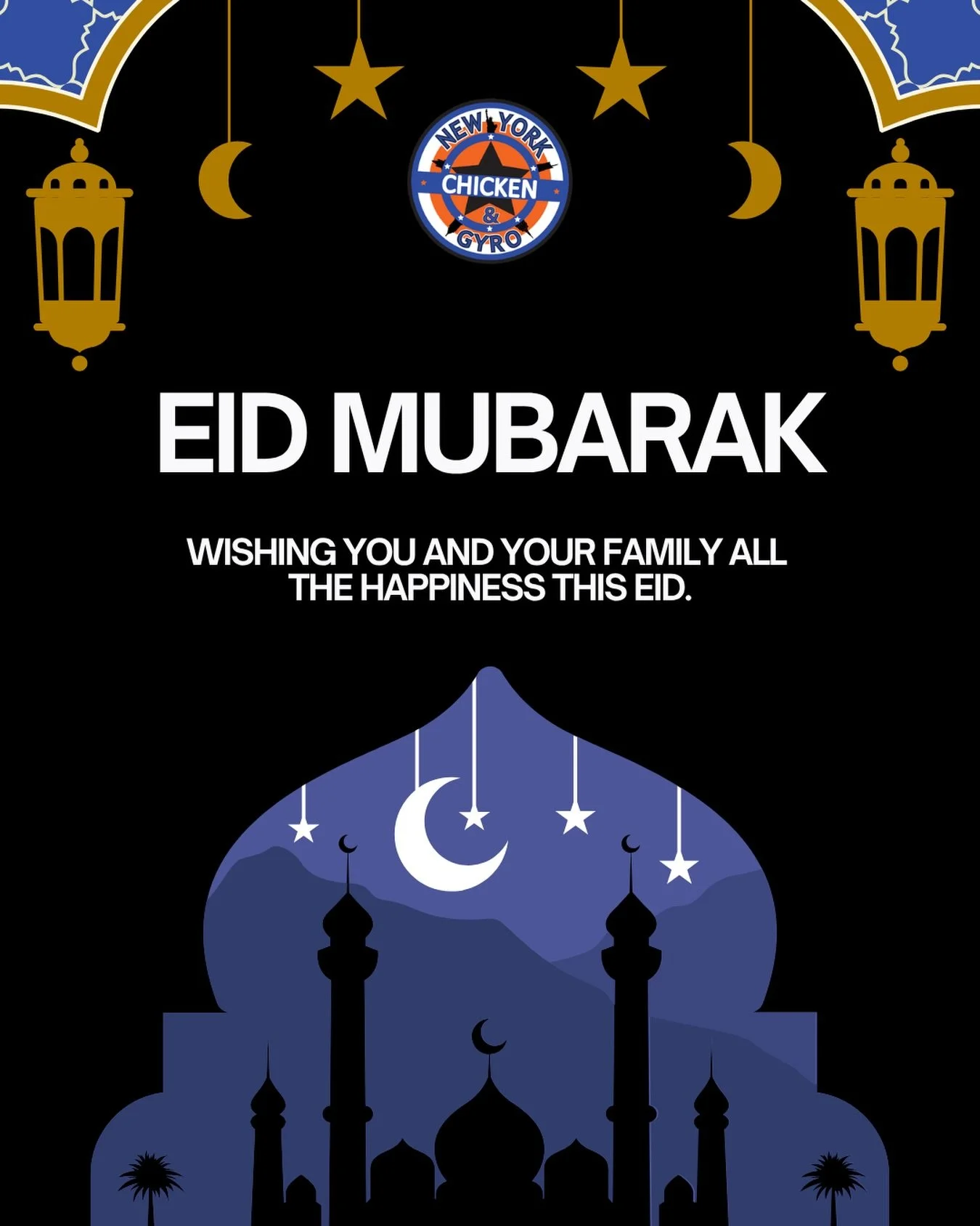 Happy Eid Mubarak! ✨💫 We wish you and your loved ones joy, peace, and lots of delicious food today🙏🏼

#EidMubarak #halalfood #halal