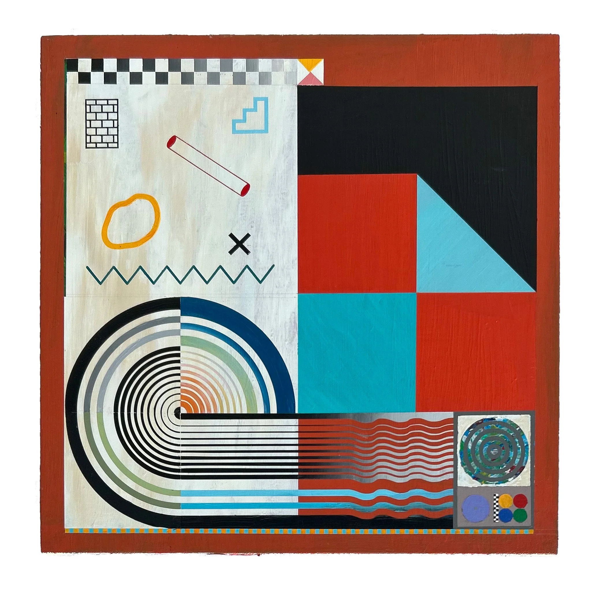 GREATEST HITS STUDY - 15" x 15" PAINTING