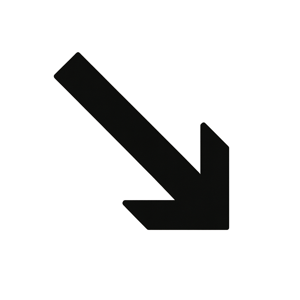 A black downward-pointing arrow icon on a black background.