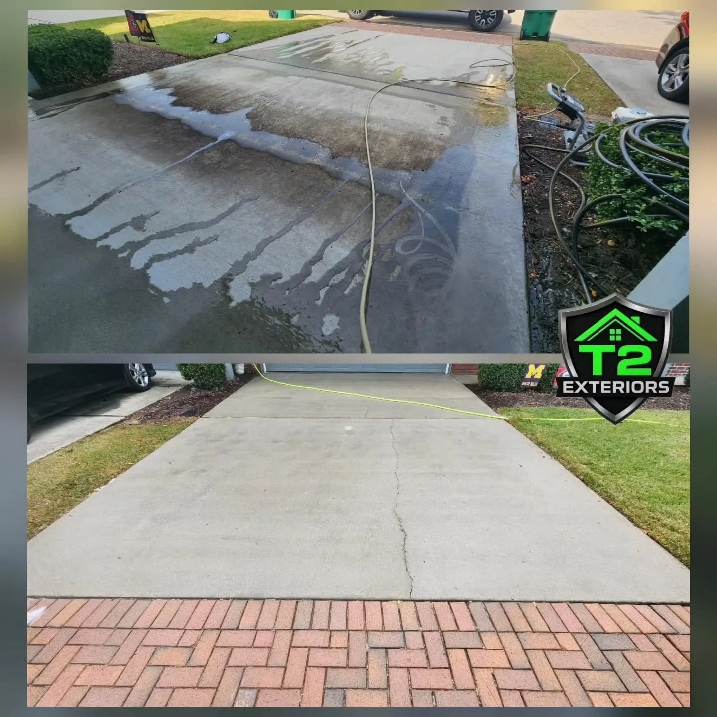 ✨ Your driveway sets the tone ✨️

💡 Fun Fact: Concrete and pavers are porous (think tiny holes), which means they absorb moisture, dirt, and organic growth, especially in our Lowcountry climate.

⚠️ Why it matters: That&rsquo;s why driveways darken,