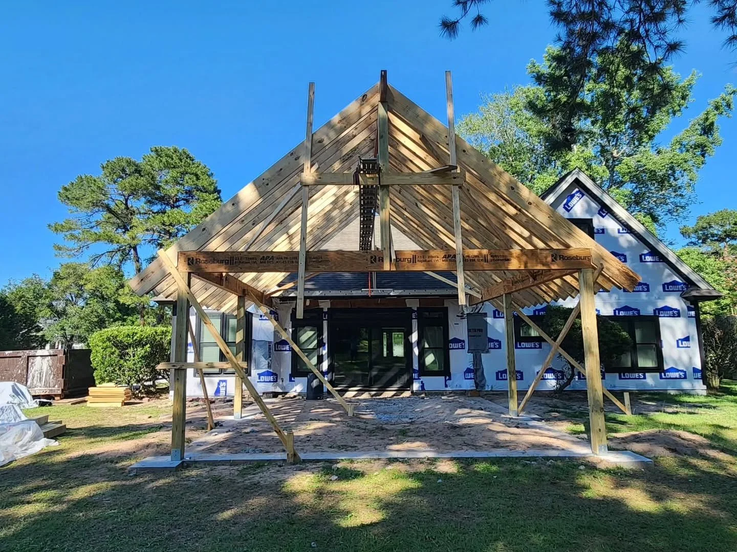 One of our projects is taking shape in Heritage Lakes. This porch addition will significantly enhance outdoor living space, ideal for entertainment or relaxation. We invite you to check back for updates as this project progresses.