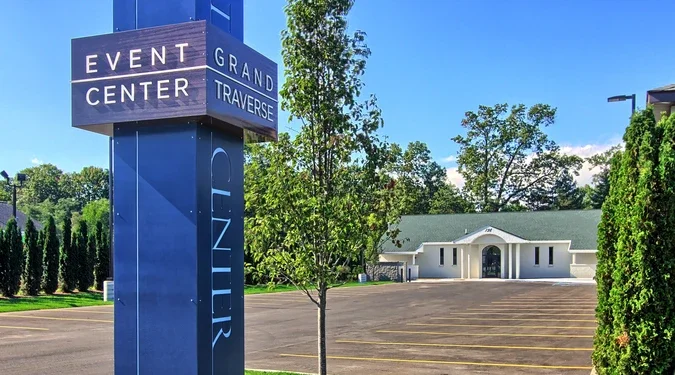 Outside the GTEC Traverse City Banquet Hall