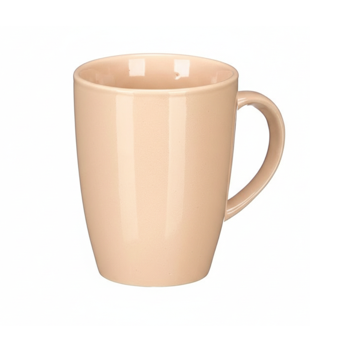 SET DE 6 TAZAS COLOR CREMA 330 ML