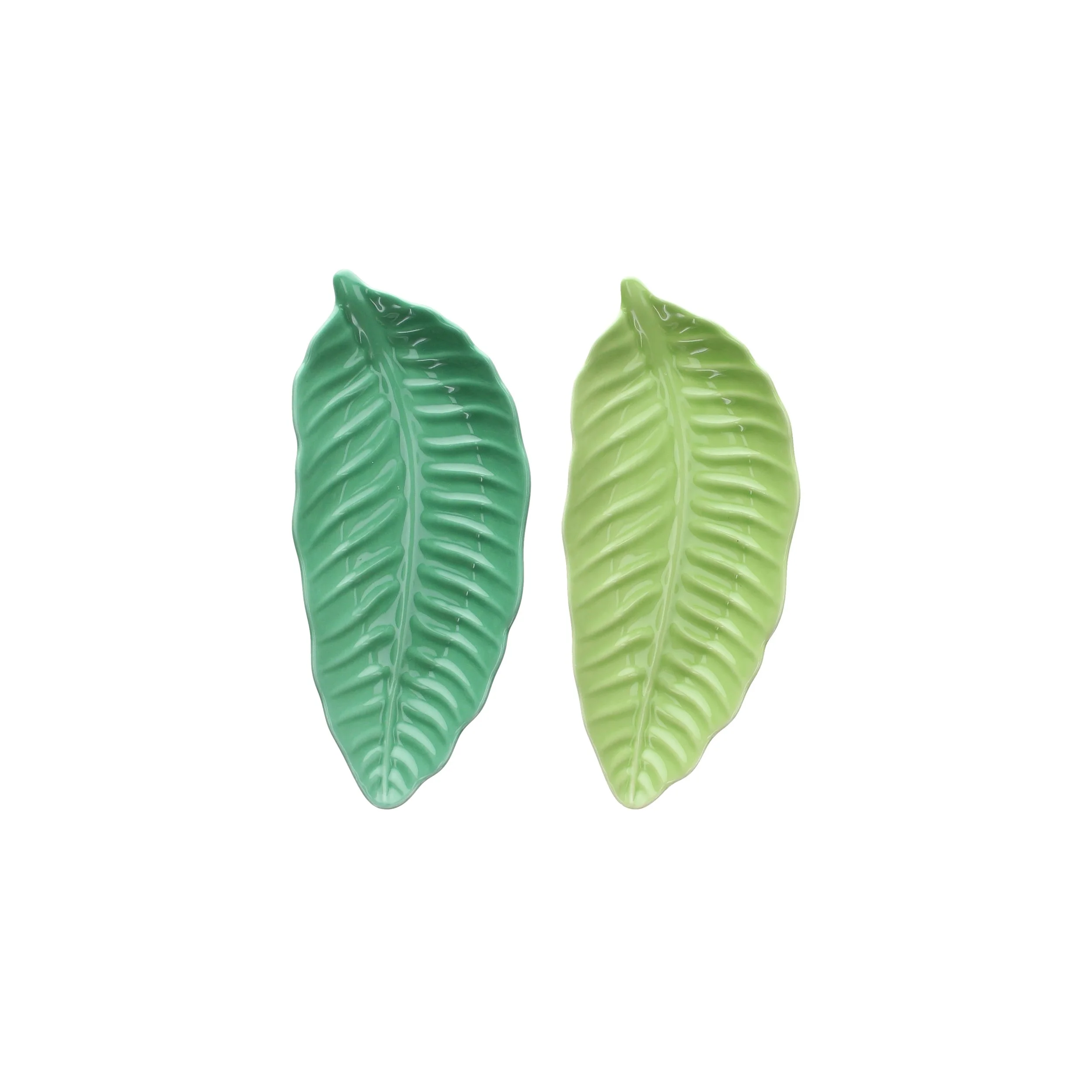 SET 2 PLATOS HOJAS DECORATIVAS