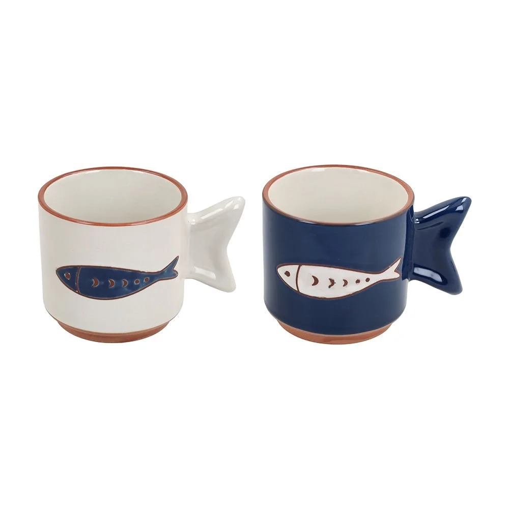 SET 6 TAZAS PECES 230 CC