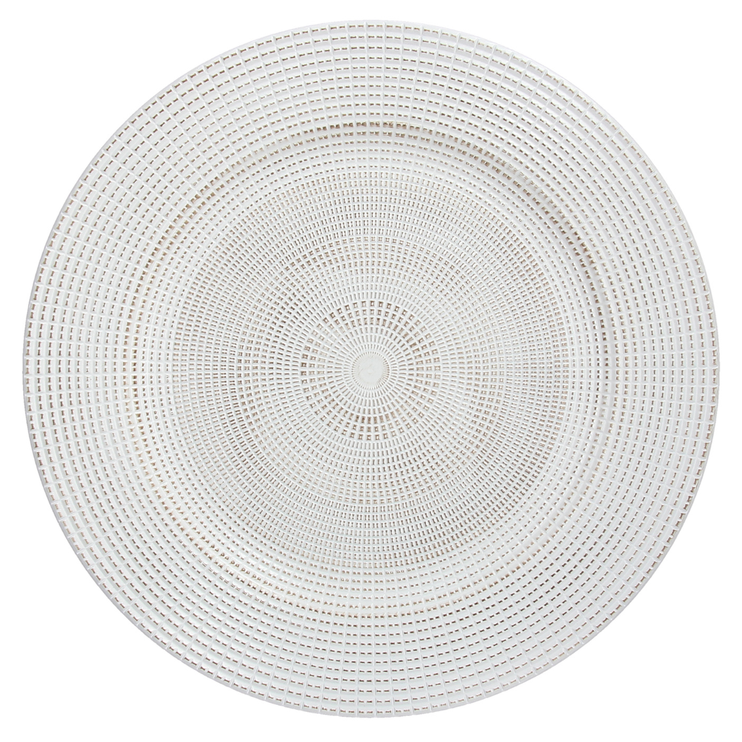 BAJO PLATO BLANCO TEXTURIZADO