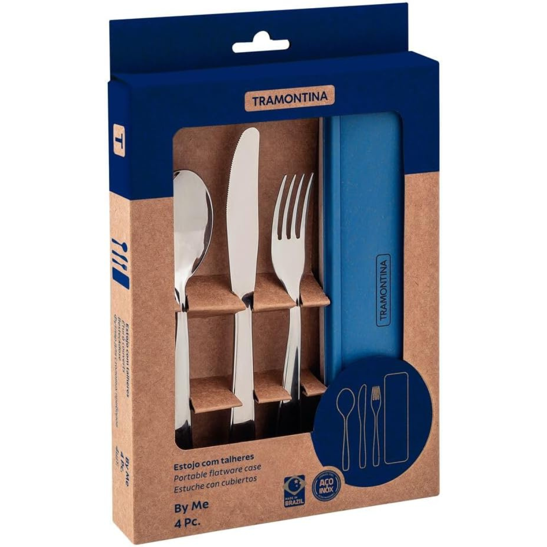 SET CUBIERTOS CON ESTUCHE TRAMONTINA BY ME 4 PIEZAS
