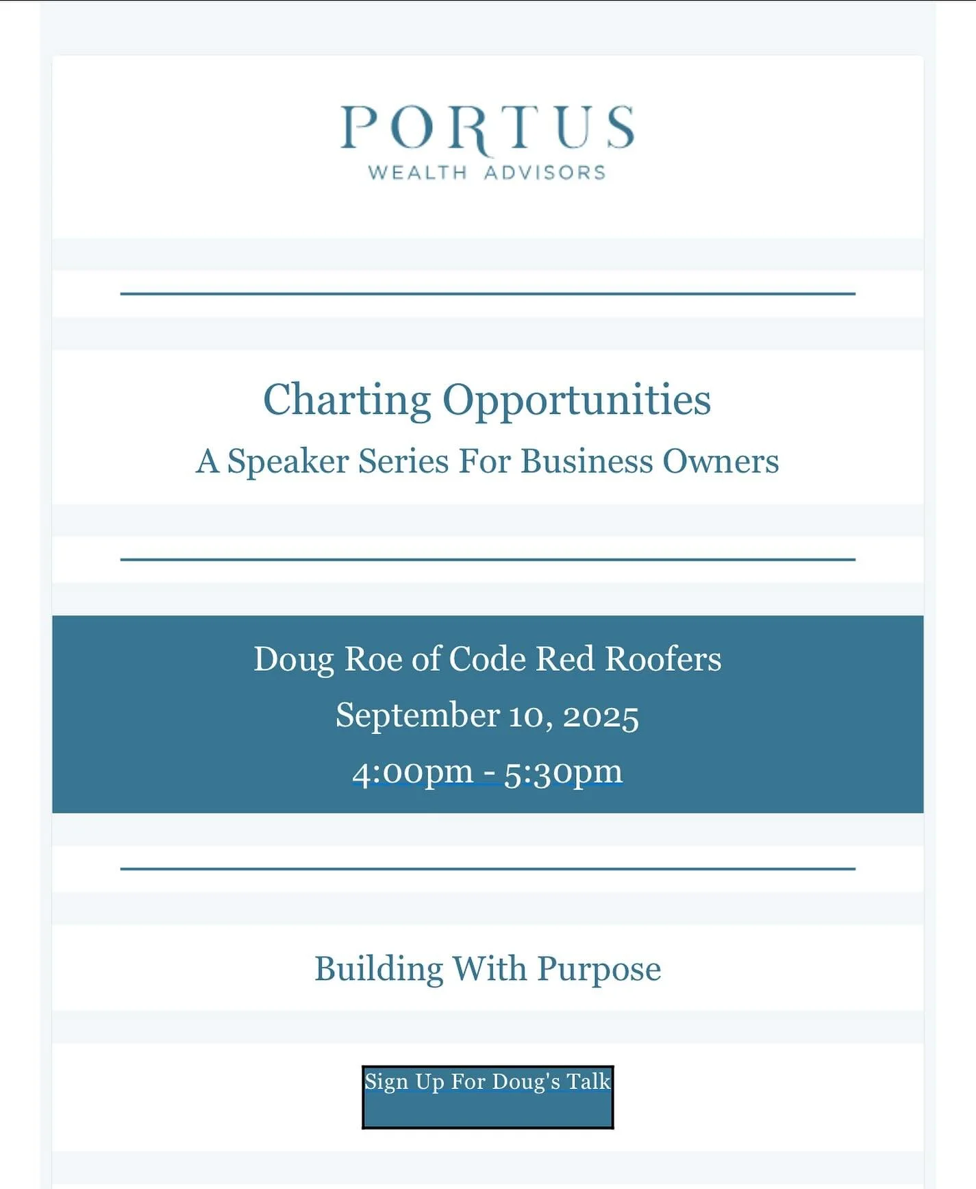 💡 Business owners, this one&rsquo;s for YOU!

Can generosity really be your greatest competitive advantage? 🤔 Join us in the Triple C Barrel Room on Sept 10 | 4&ndash;5:30 PM for an exclusive conversation with Doug Roe, President &amp; Founder of C