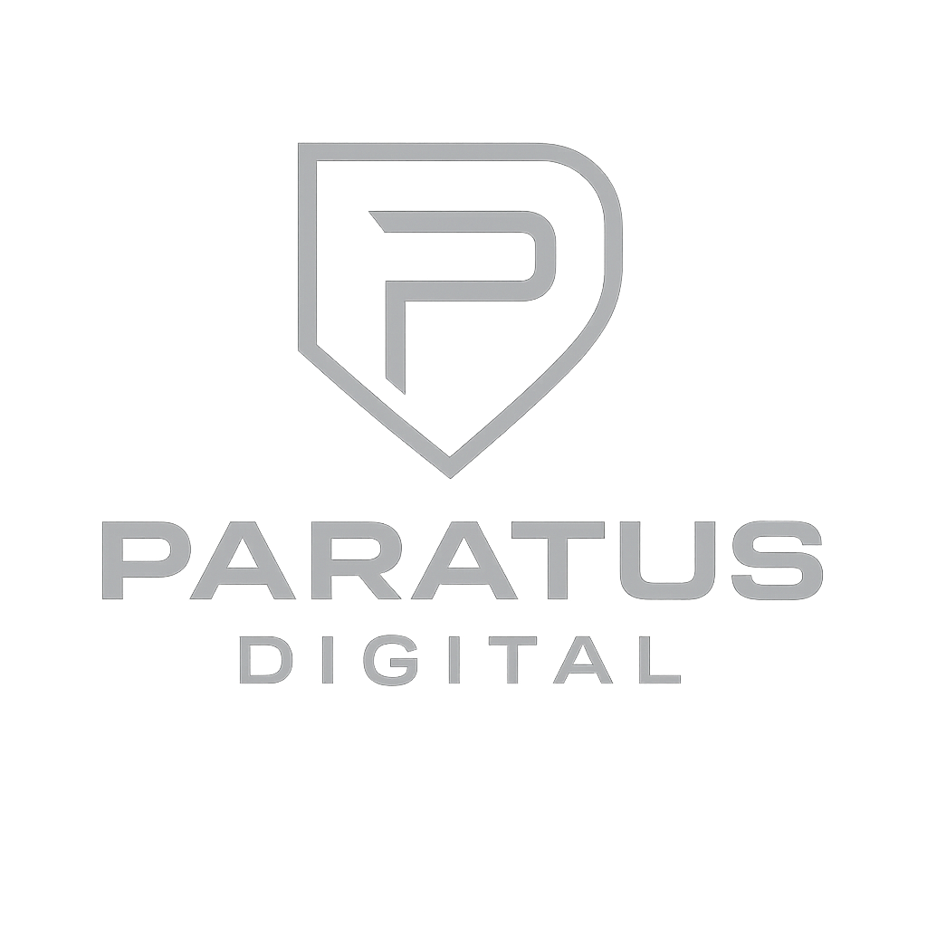 Gray logo of Paratus Digital