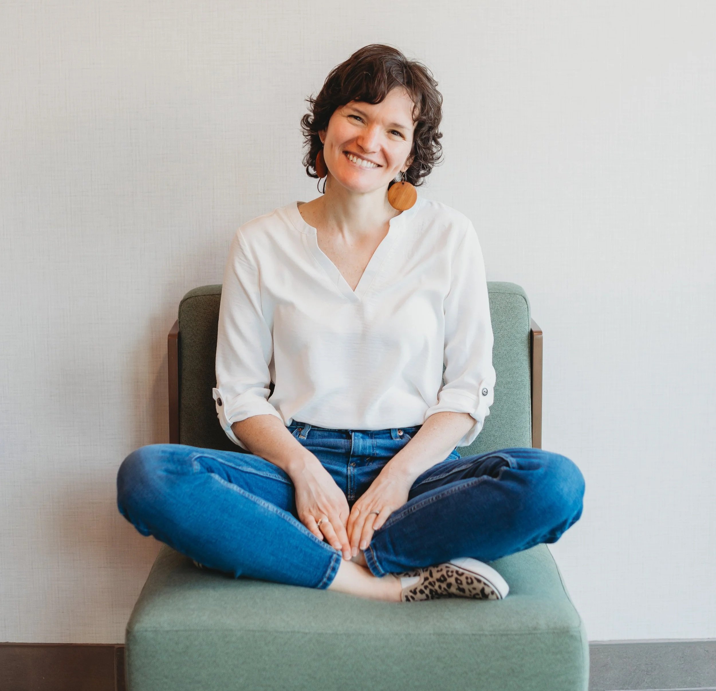 Professional therapist guiding women through mood challenges and life stress.