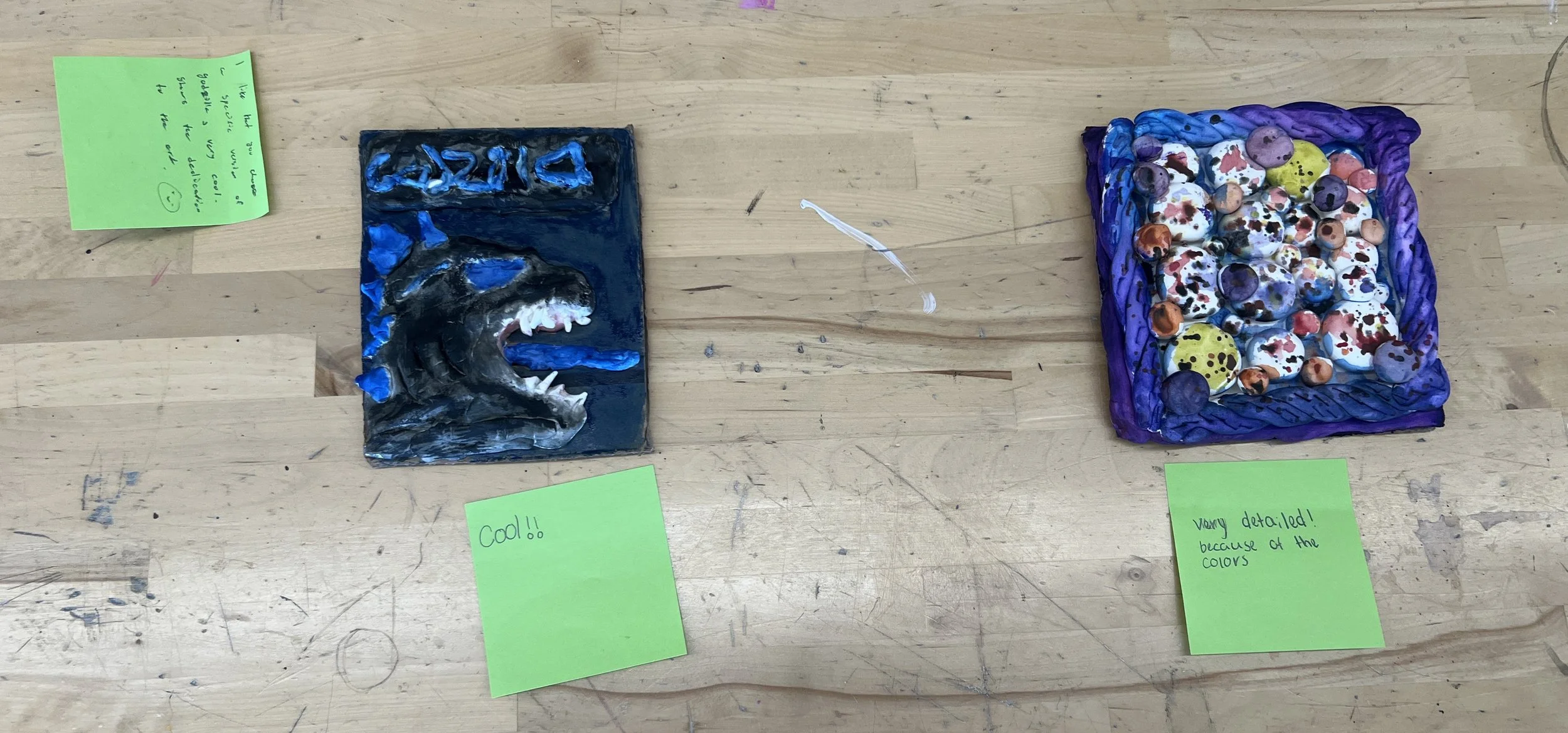 Notes from the gallery walk