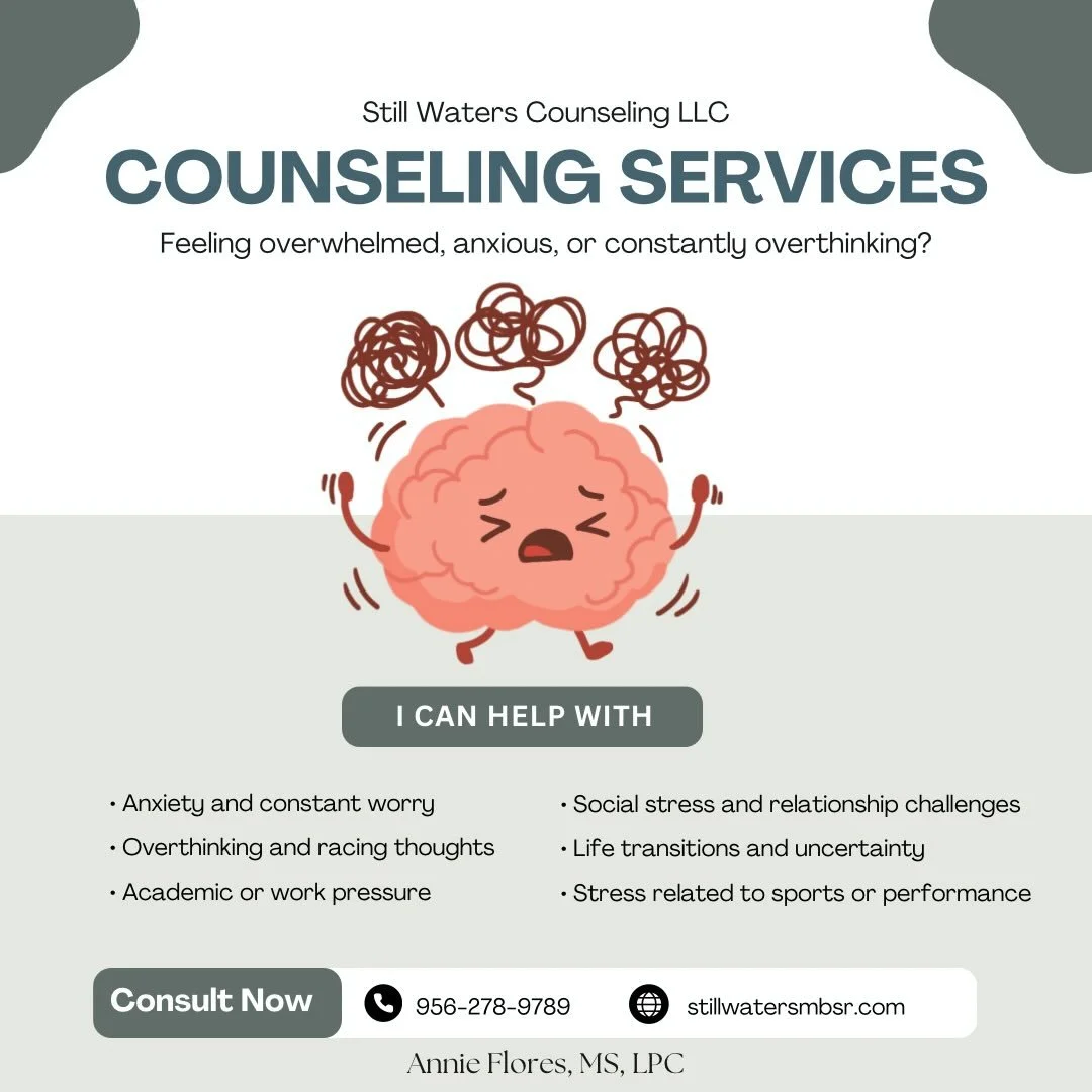 Feeling overwhelmed, anxious, or stuck in your thoughts?

Counseling can help you slow down, sort through what you&rsquo;re experiencing, and learn ways to manage stress and anxiety.

Immediate appointments available.
