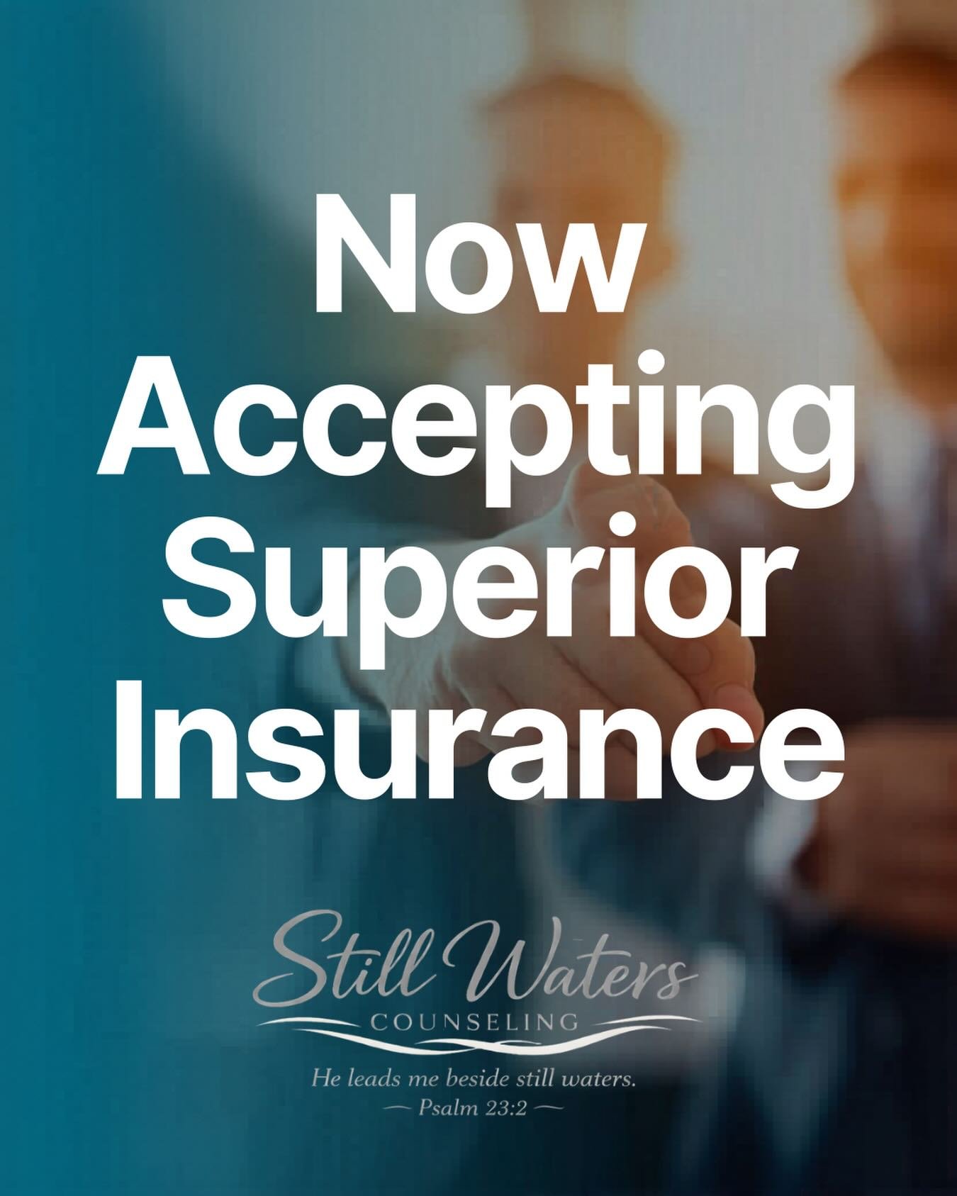 Healing should never feel out of reach.
Still Waters Counseling is now accepting Superior Insurance to help make mental health support more accessible for teens, adults, and families in our community. 💙

✨ Immediate appointments available
✨ A safe s