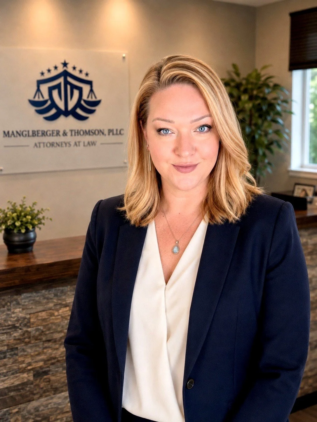 Bandera County, Texas, Attorney Kim Manglberger, founding partner of Manglberger & Thomson, PLLC.
