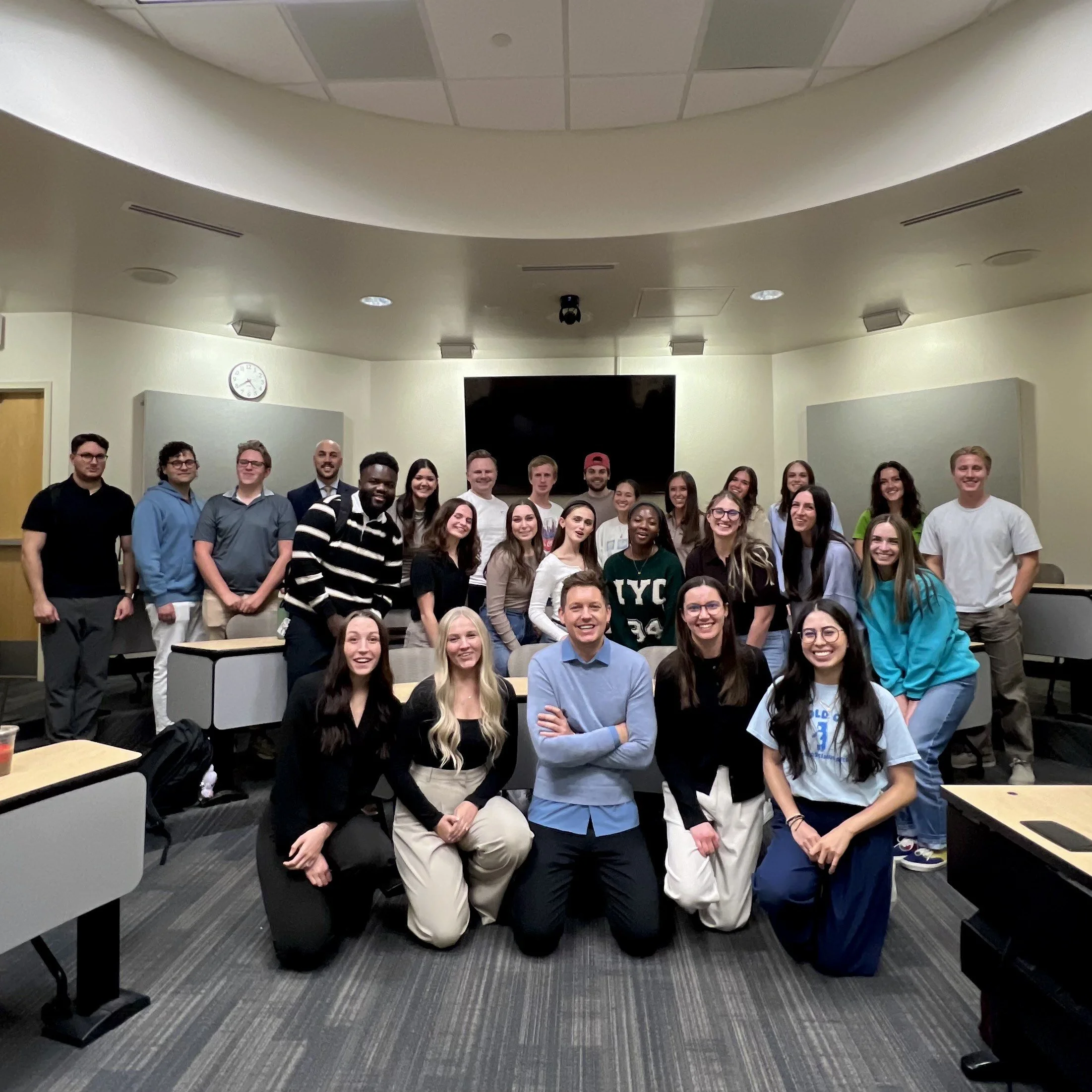 James Jensen visiting the BYU Marketing Lab