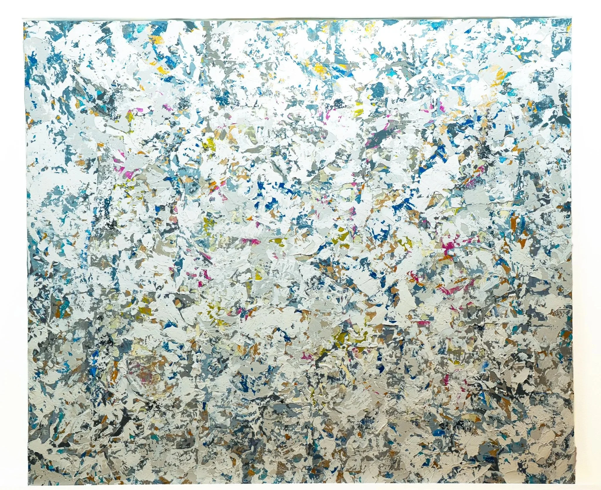 MM I, 2015–2018. Acrylic and oil on canvas mounted on board. 72 × 84 in