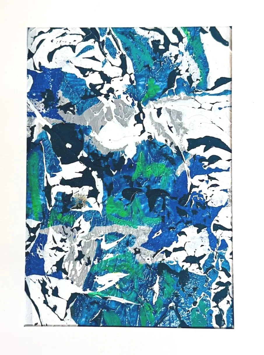 Kaleidoscope, 2023–2025. Acrylic and oil on paper. 11 × 8 in 