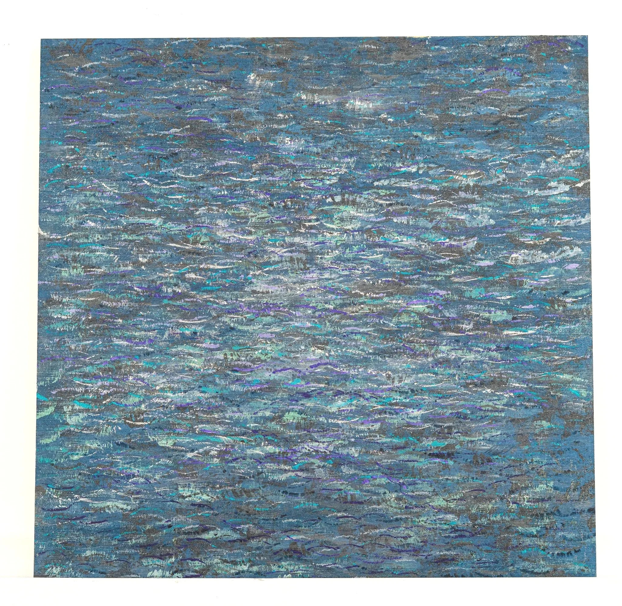 Deep Calls to Deep, 2022. Acrylic and oil on board. 24 × 24 in 