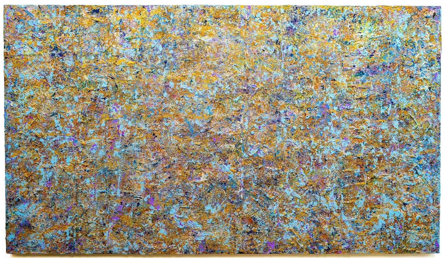 Goddess of Fair Park. Acrylic, mixed media, and oil on canvas mounted on board. 48 × 86 in 