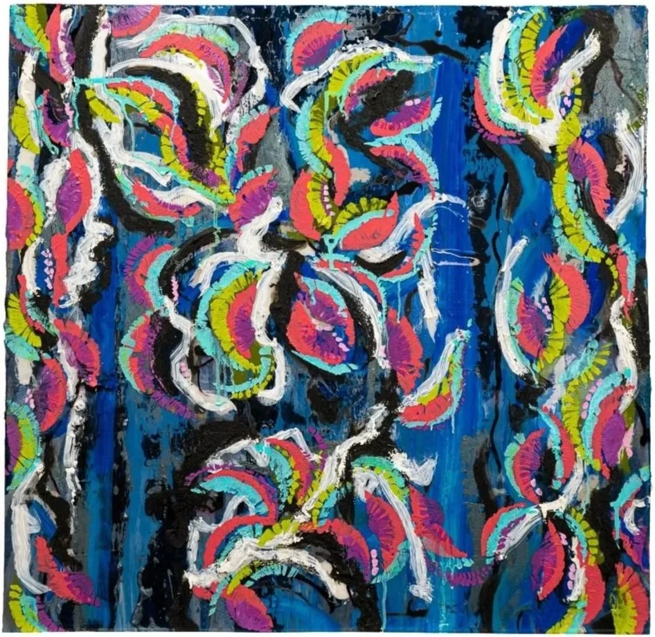  
   Mind Garden V 
   2021 
   Acrylic, mixed media, resin, and oil on board. 
   23.5 × 24 in 

 
   
    PRINT
   

     INQUIRE 
   
 