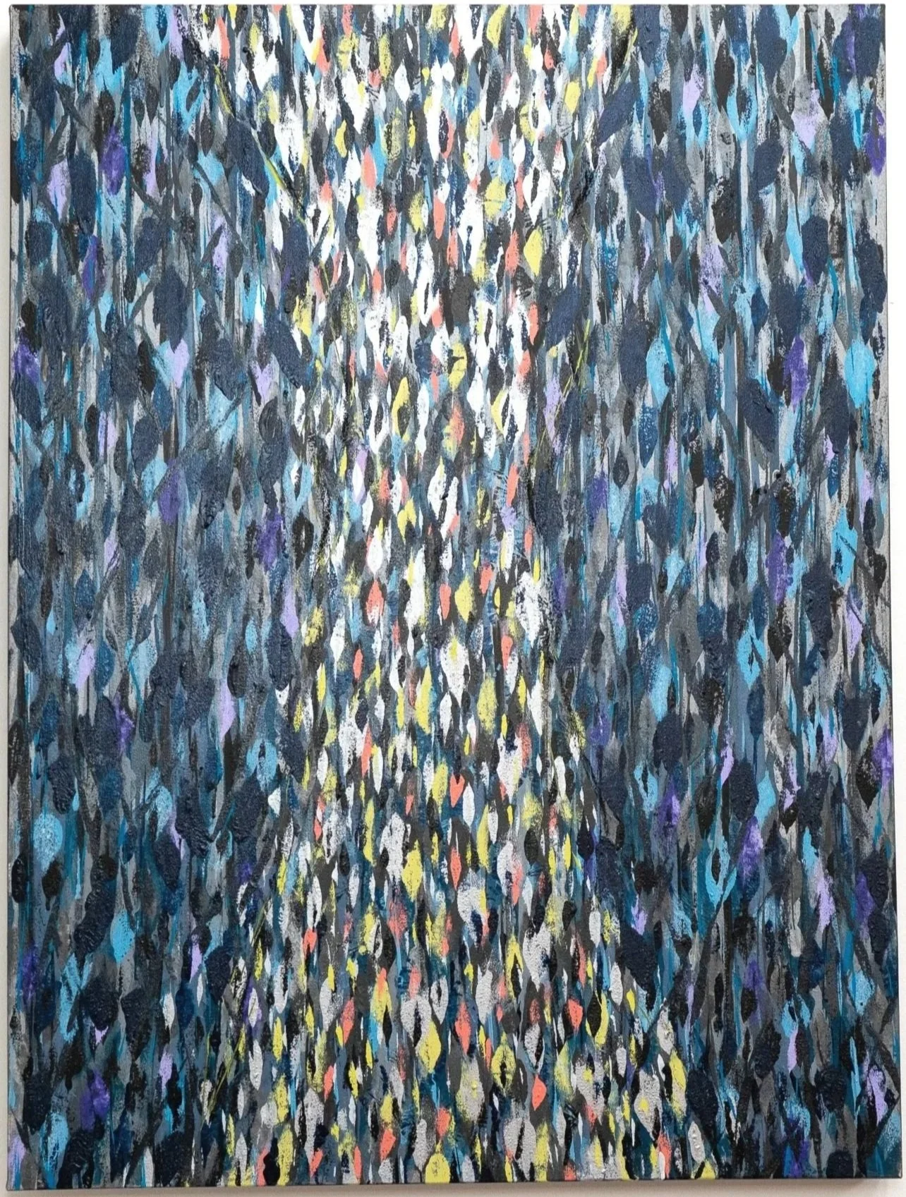 Symphony of an Immigrant (after Scott Tixier)
2014–2025
Acrylic, ink, and oil on canvas. 
48 × 36 in 