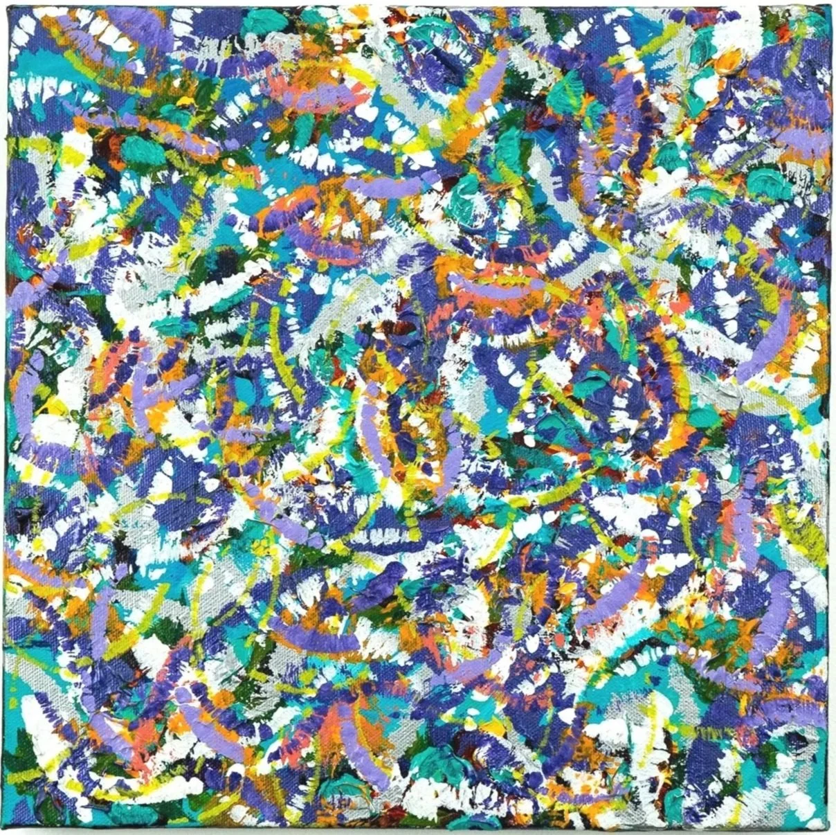 Love
2022–2024
Acrylic and oil on canvas. 
12 × 12 in 